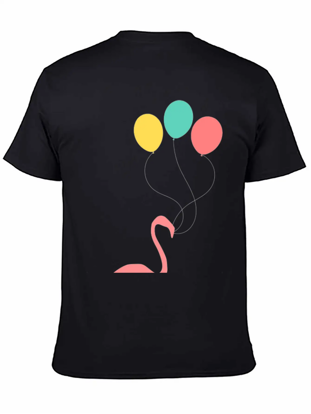 Flamingo With Balloons Essential Cotton Tee For Daily Outfits – Unisex Style