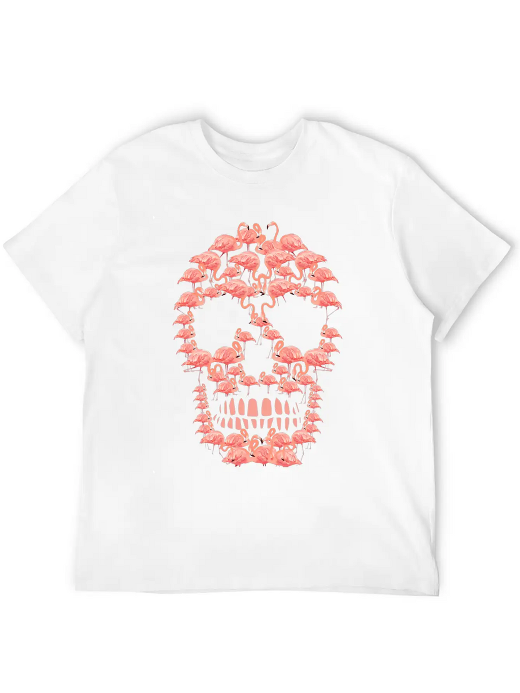 Flamingos Skull Creepy Flamingos Flock Of Birds Timeless Short Sleeve Tee – Comfy And Minimalist Design