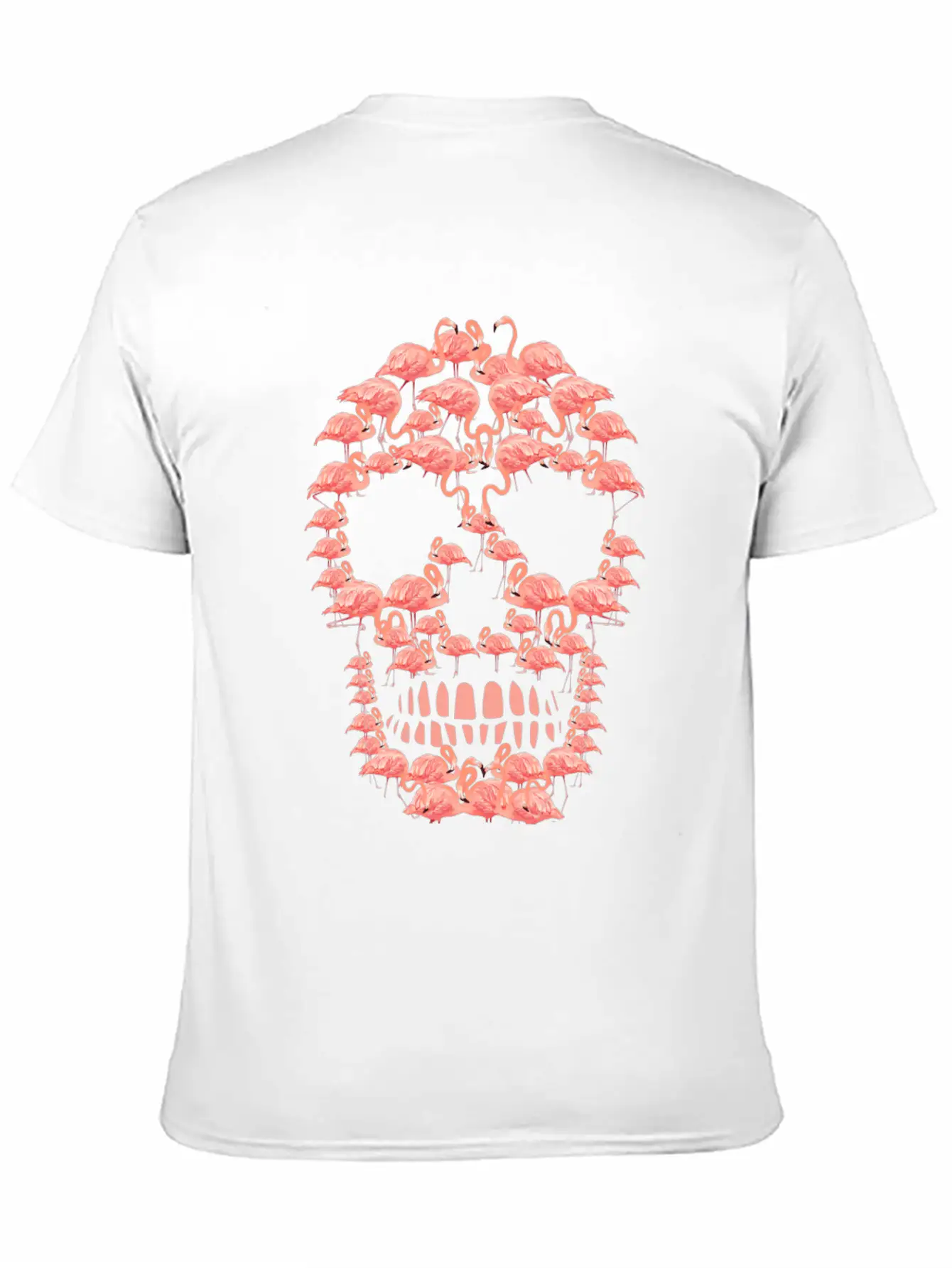 Flamingos Skull Creepy Flamingos Flock Of Birds Timeless Short Sleeve Tee – Comfy And Minimalist Design