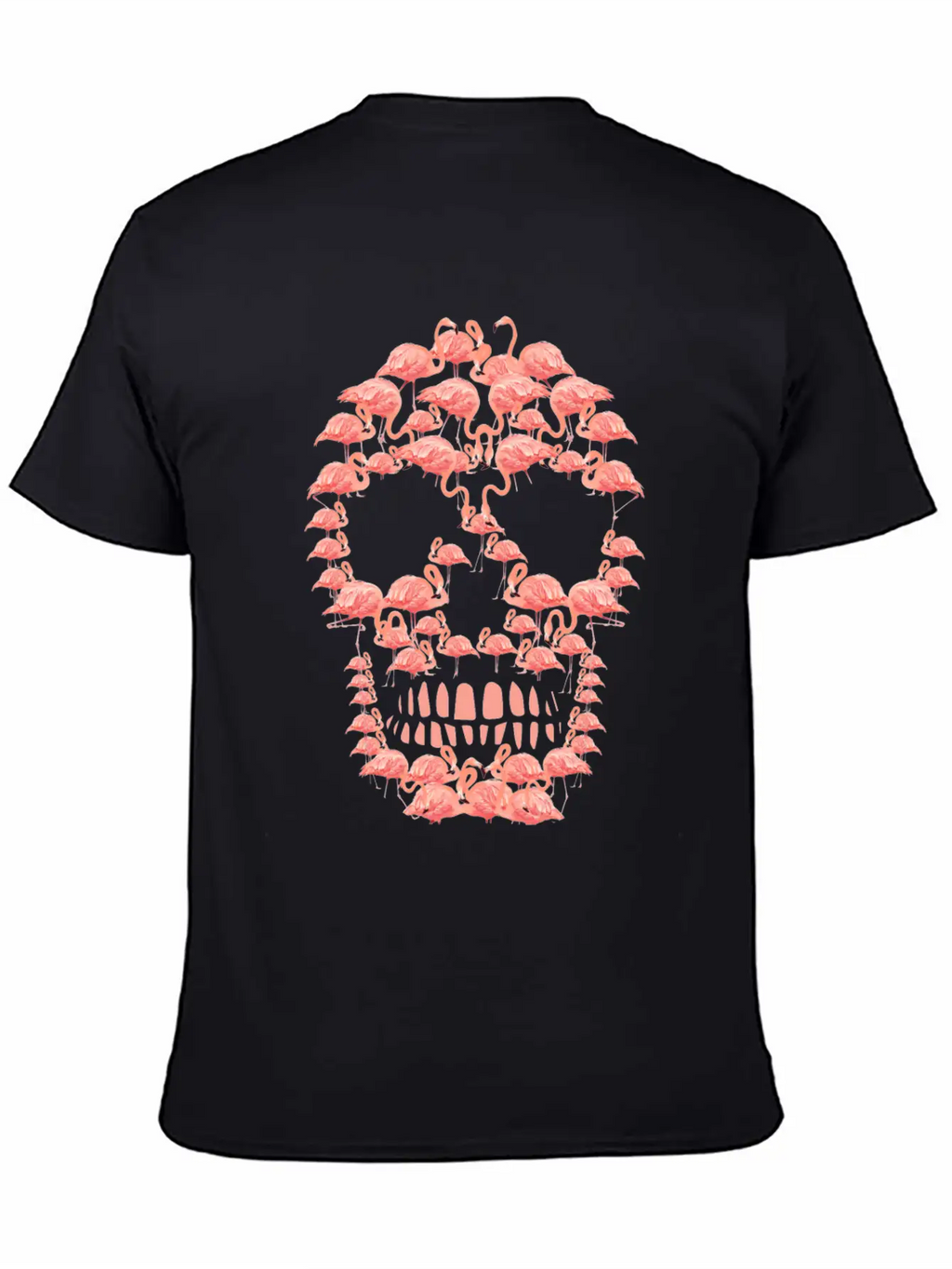 Flamingos Skull Creepy Flamingos Flock Of Birds Timeless Short Sleeve Tee – Comfy And Minimalist Design