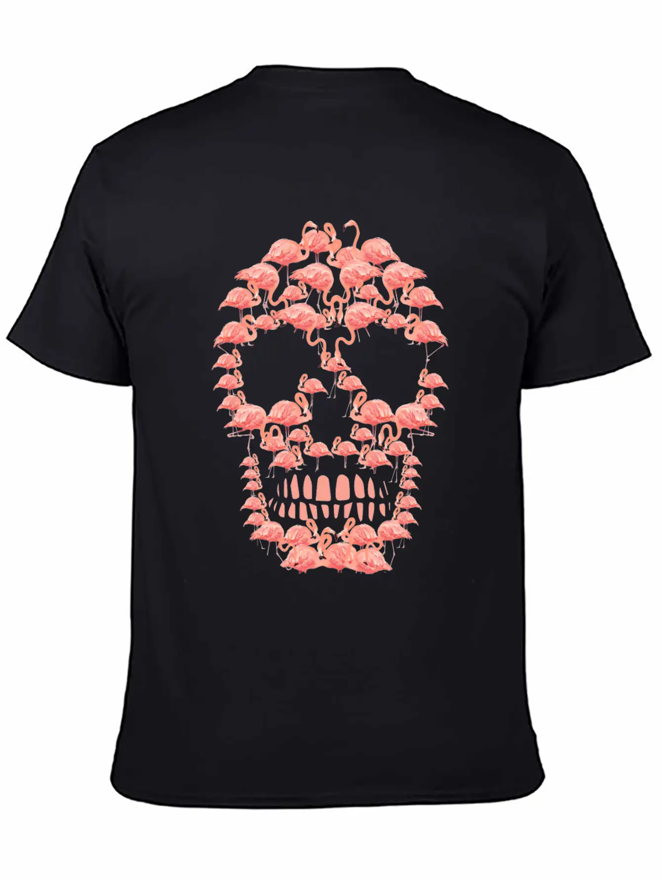 Flamingos Skull Creepy Flamingos Flock Of Birds Timeless Short Sleeve Tee – Comfy And Minimalist Design