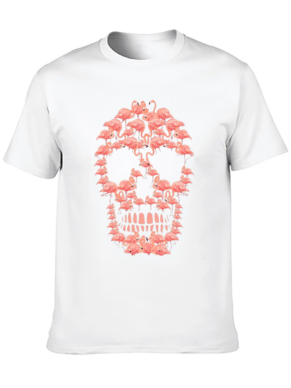 Flamingos Skull Creepy Flamingos Flock Of Birds Timeless Short Sleeve Tee – Comfy And Minimalist Design