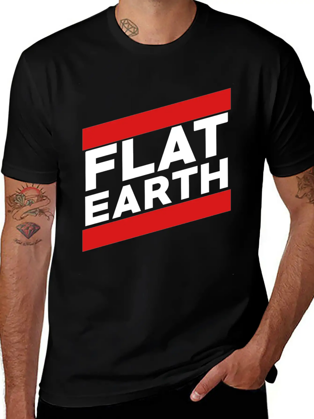Flat Earth Breathable Graphic T-Shirt – Perfect For Casual Days