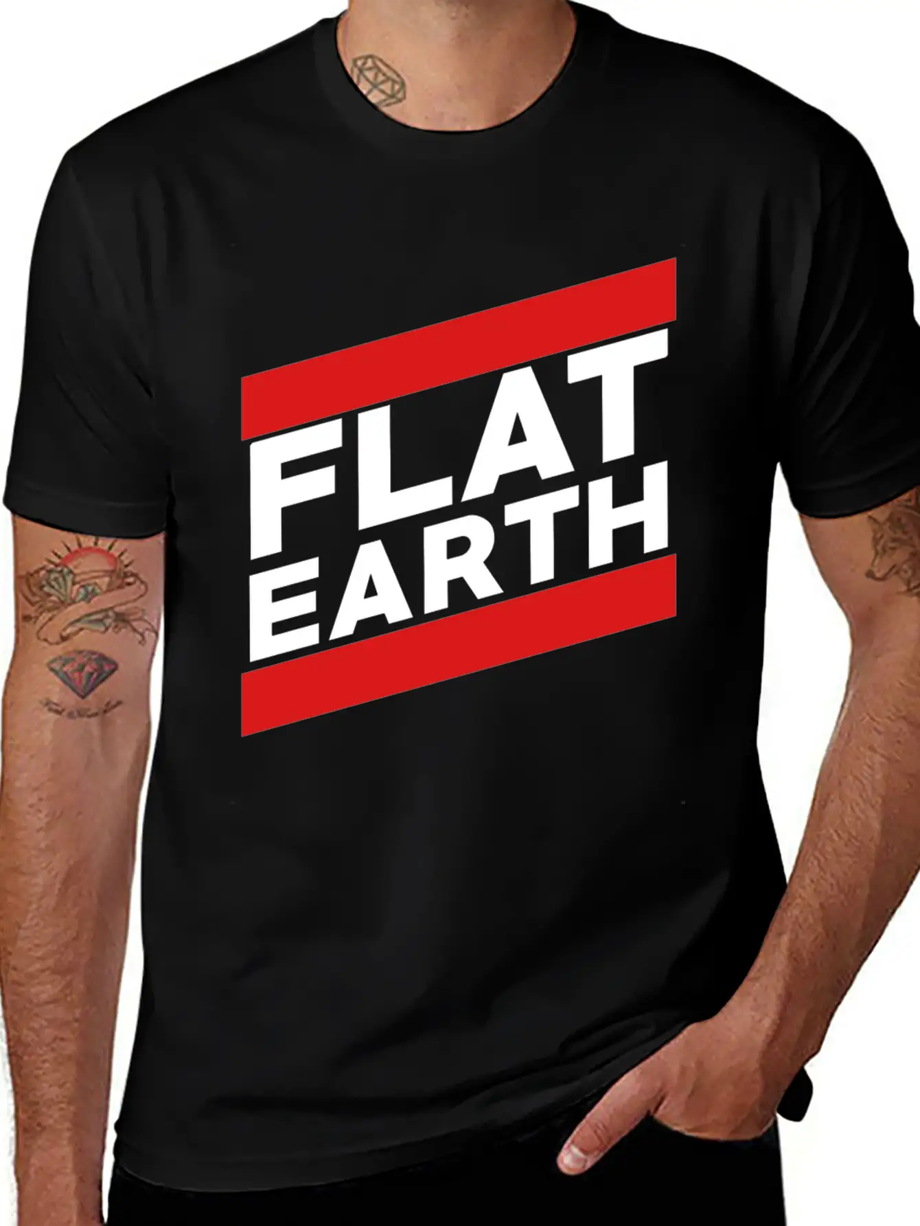 Flat Earth Breathable Graphic T-Shirt – Perfect For Casual Days