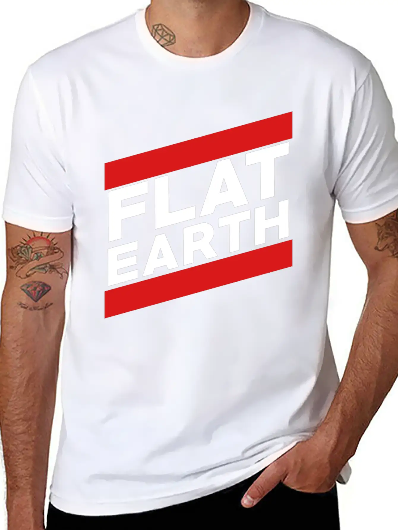 Flat Earth Breathable Graphic T-Shirt – Perfect For Casual Days