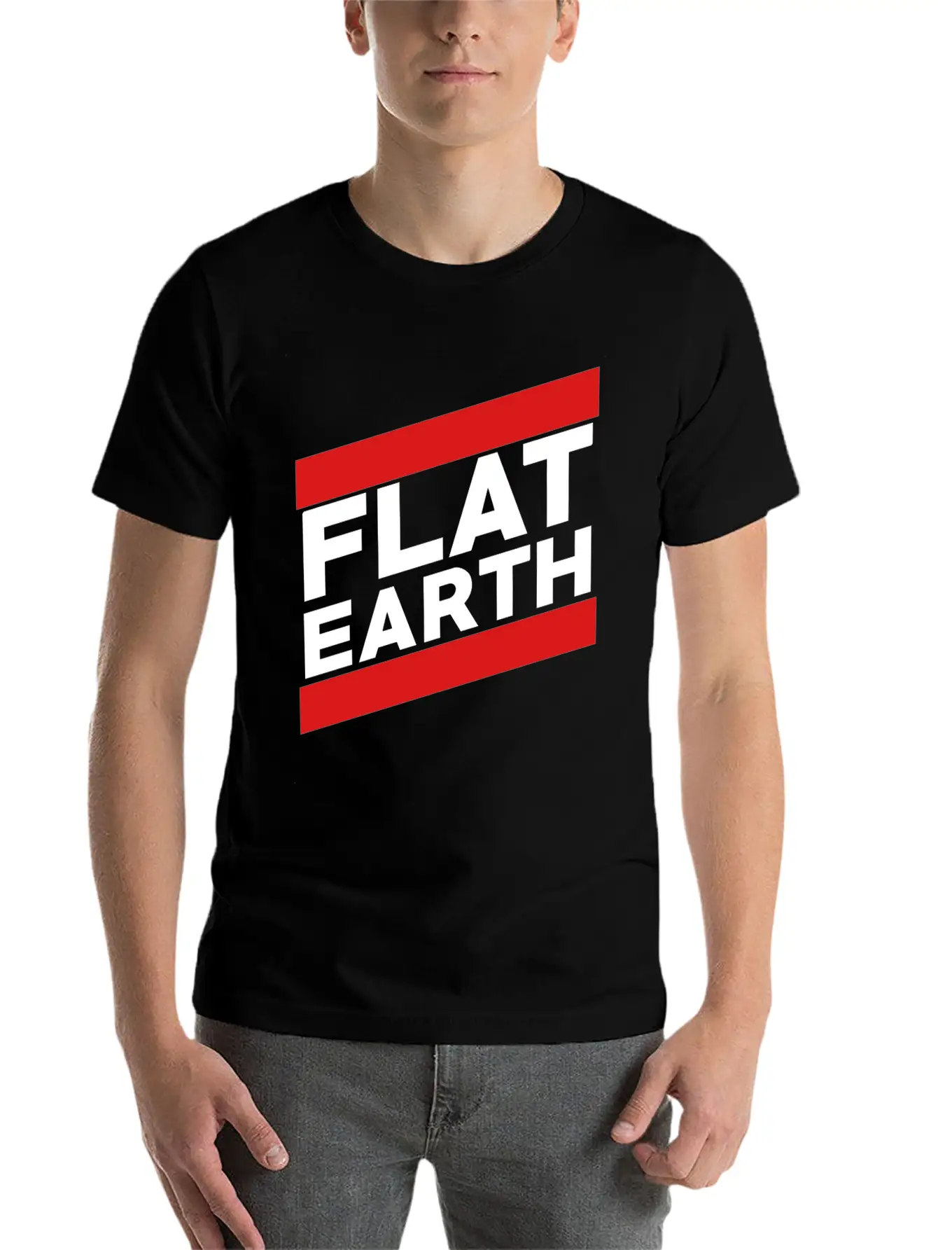 Flat Earth Breathable Graphic T-Shirt – Perfect For Casual Days