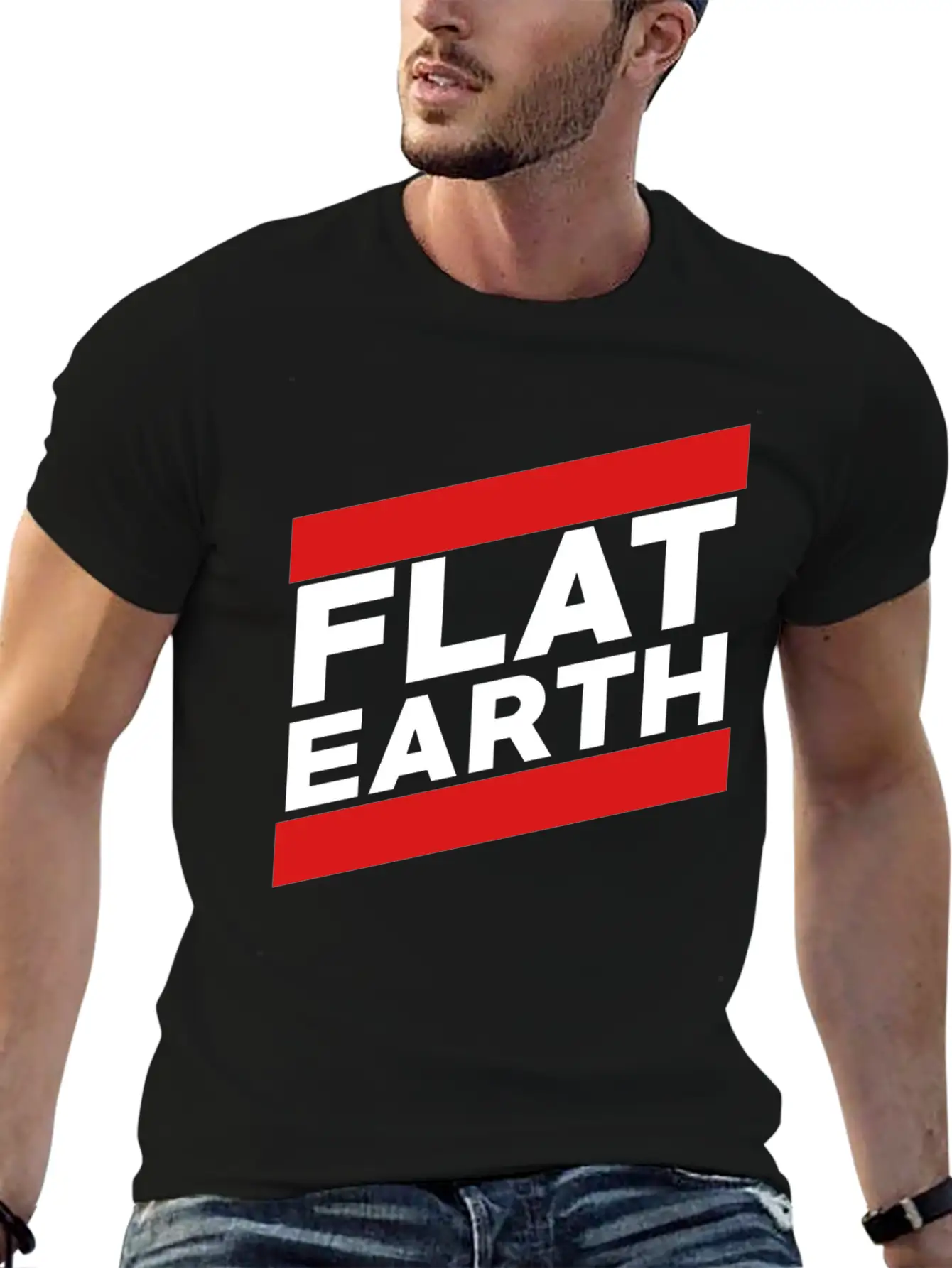 Flat Earth Breathable Graphic T-Shirt – Perfect For Casual Days