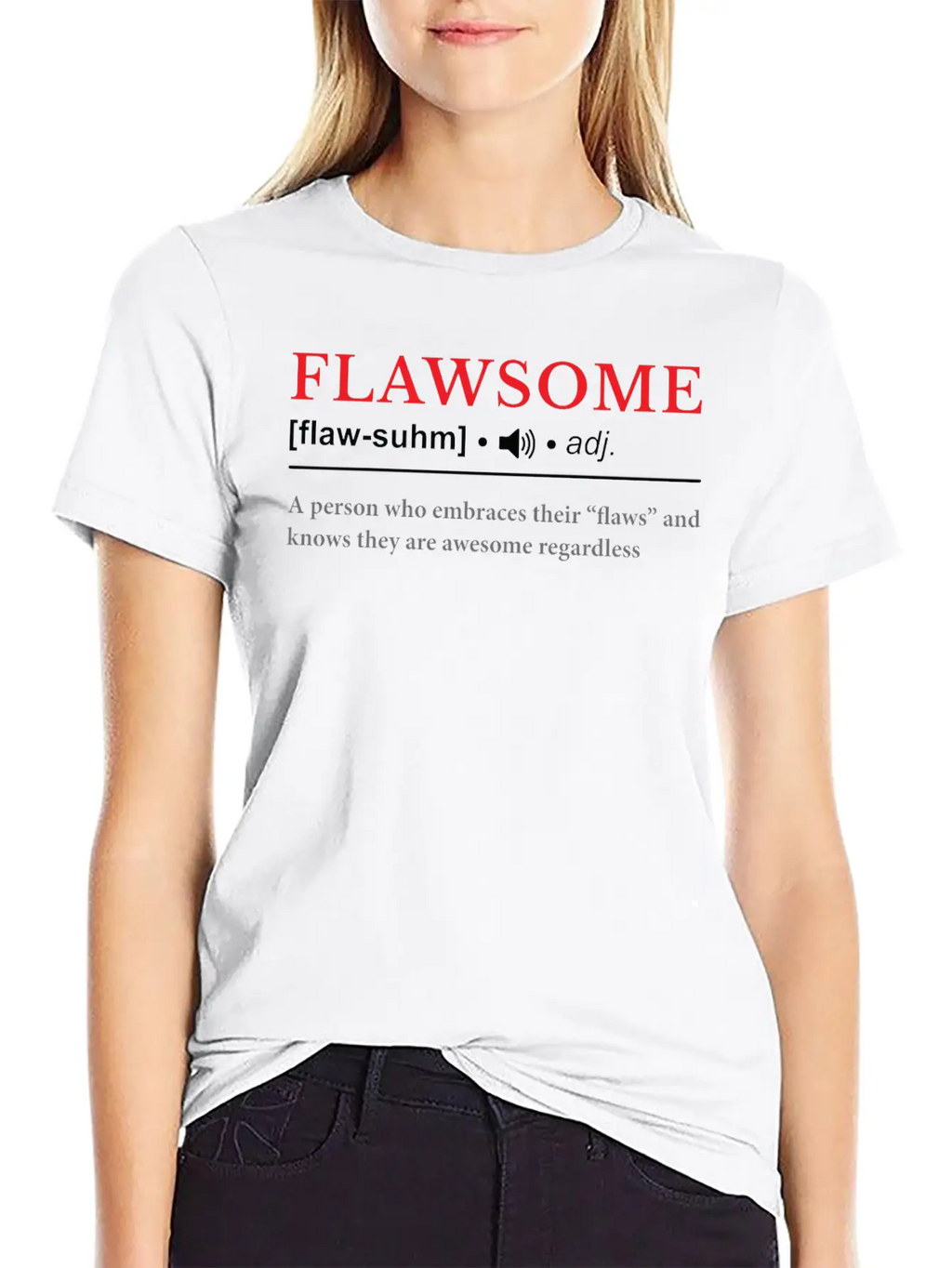 Flawsome | Dictionary Definition Unisex Casual T-Shirt – Clean Design For Daily Comfort