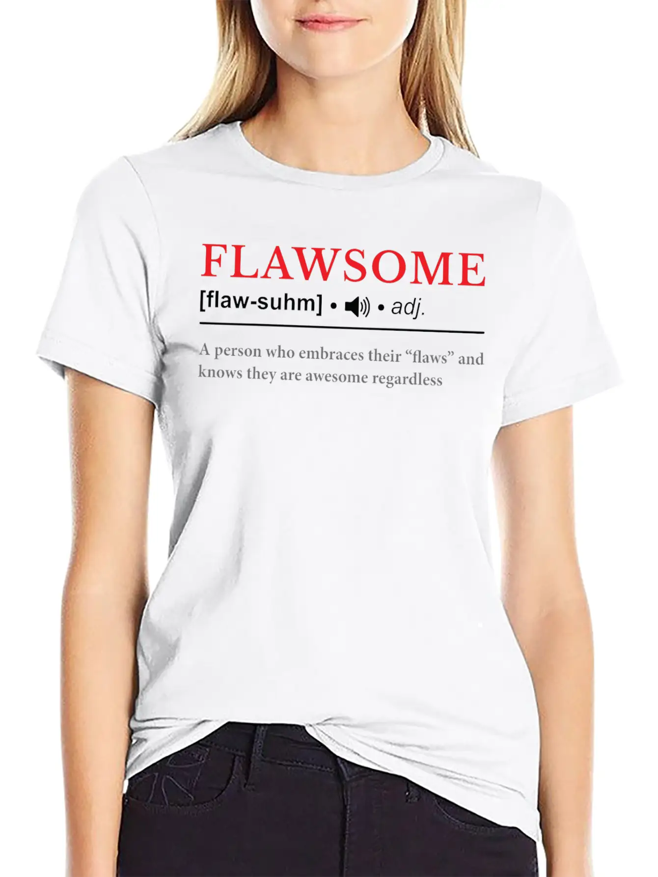 Flawsome | Dictionary Definition Unisex Casual T-Shirt – Clean Design For Daily Comfort