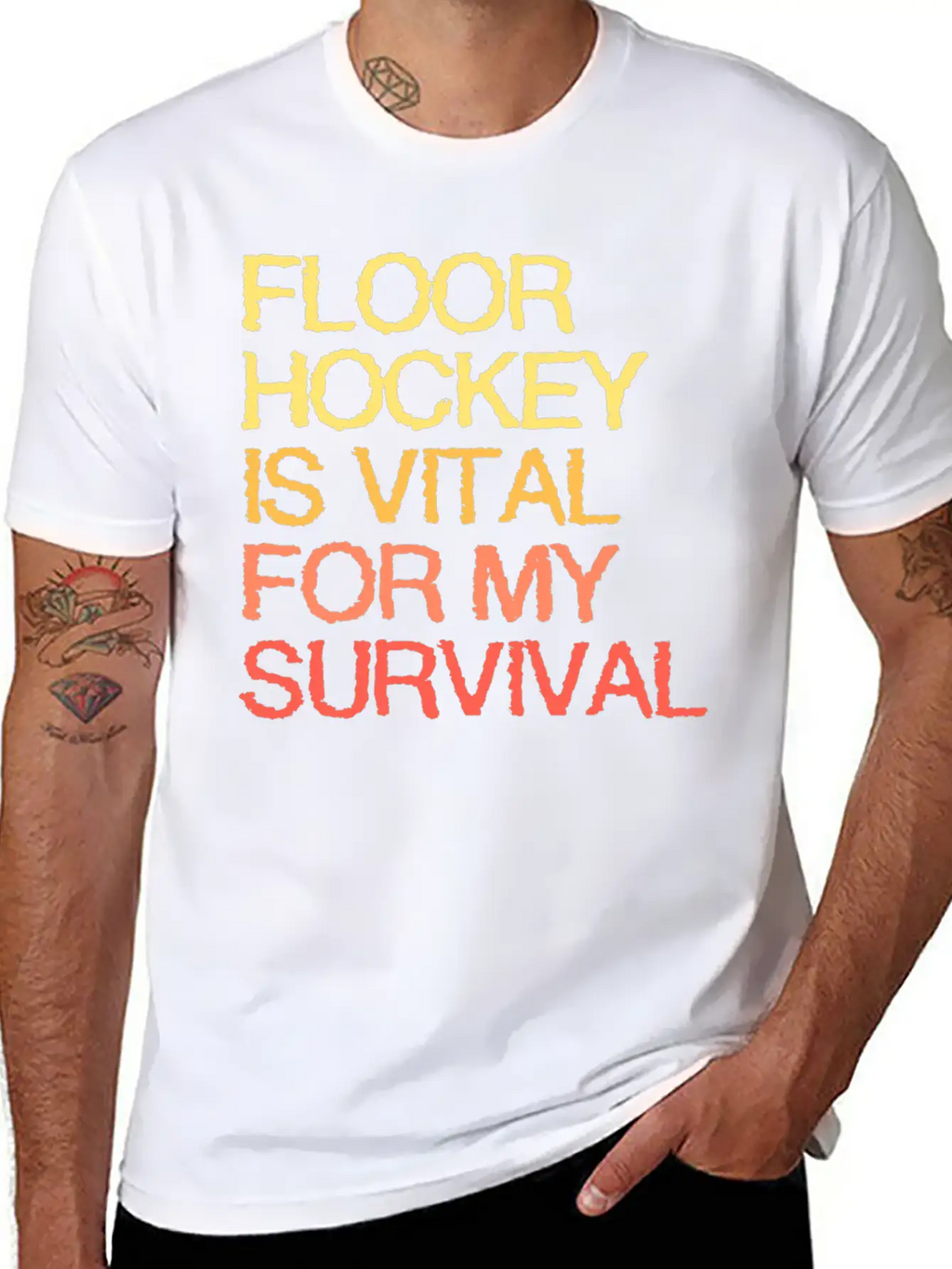 Floor Hockey Is Vital For My Survival Timeless Short Sleeve Tee – Comfy And Minimalist Design
