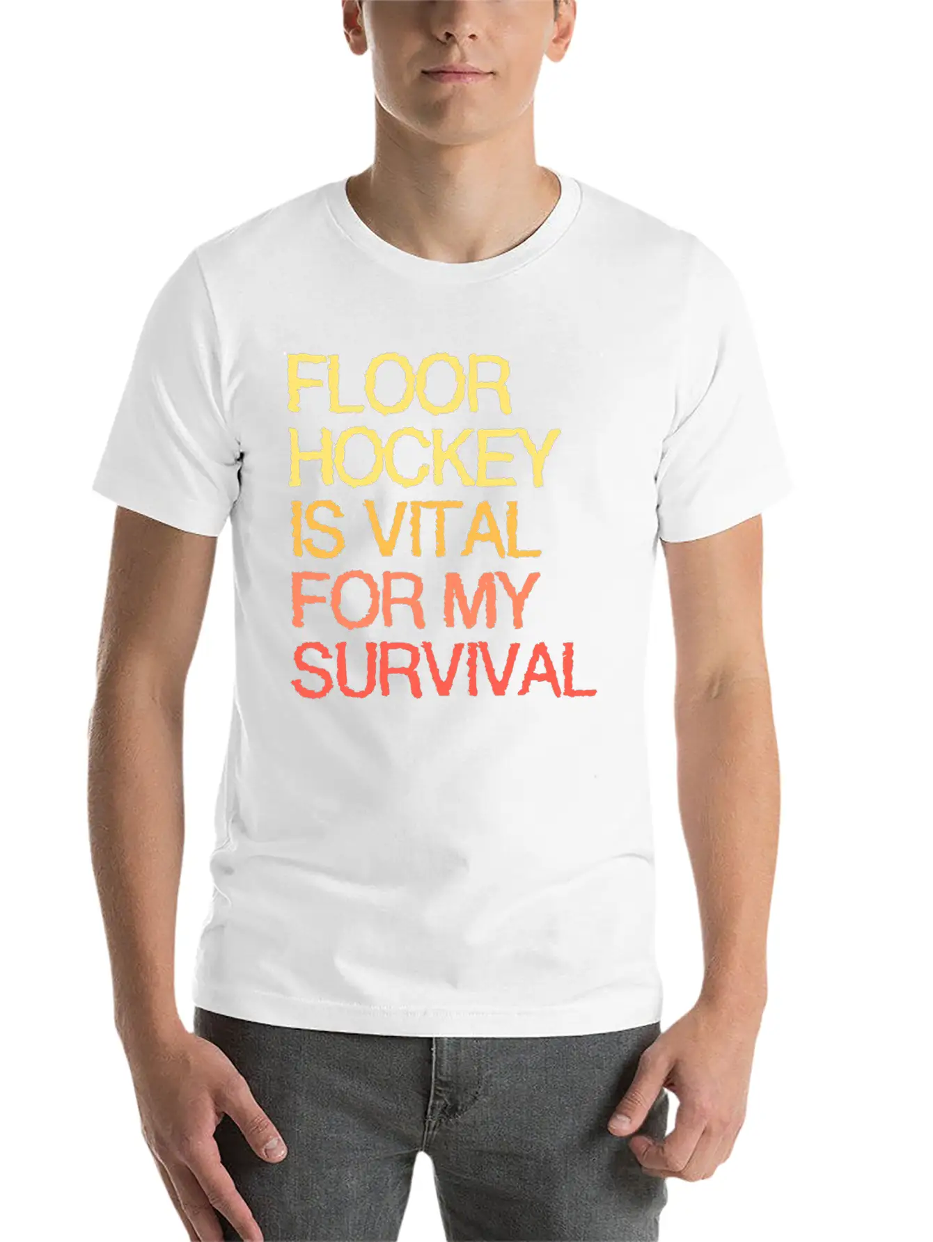 Floor Hockey Is Vital For My Survival Timeless Short Sleeve Tee – Comfy And Minimalist Design