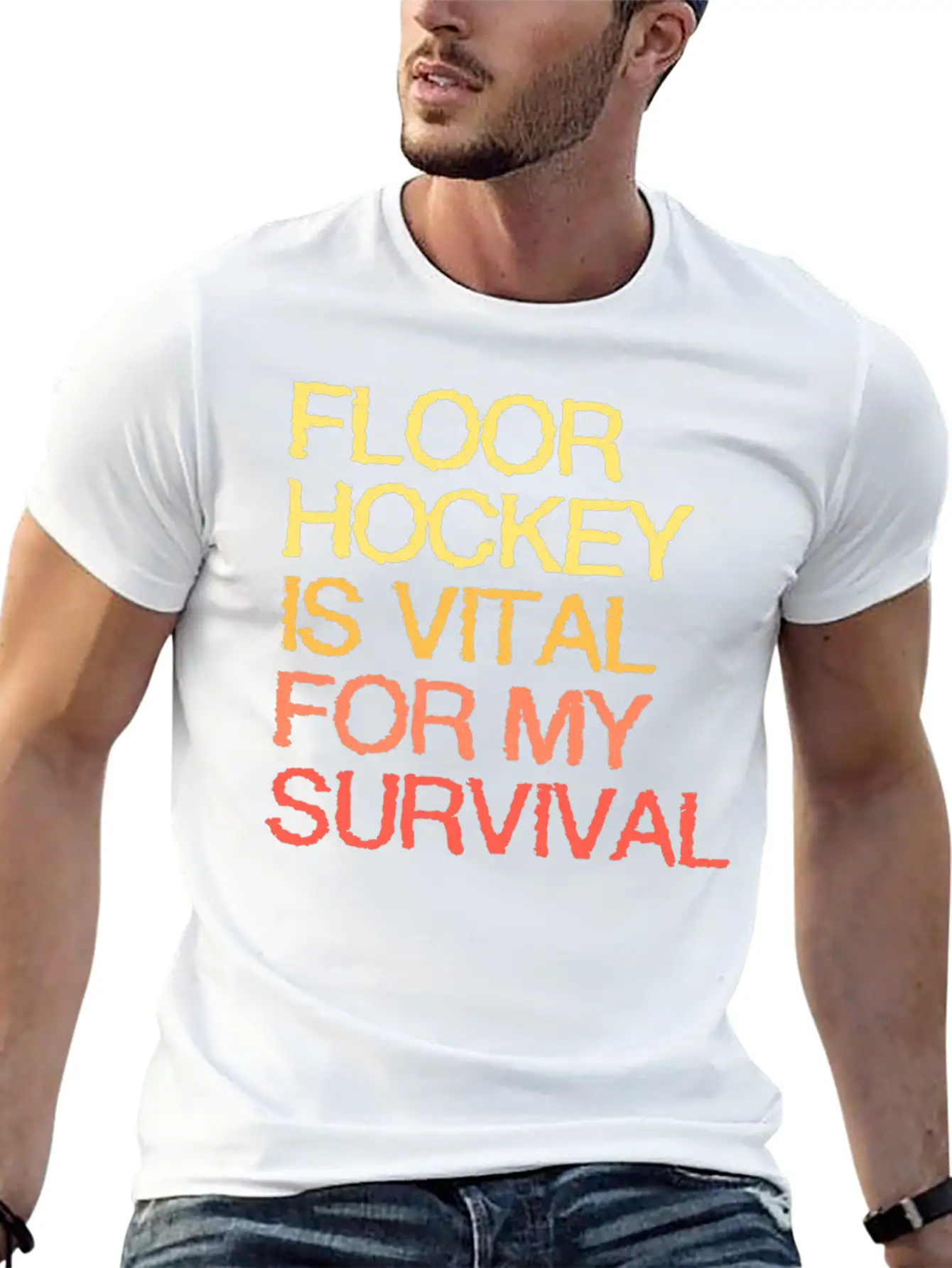 Floor Hockey Is Vital For My Survival Timeless Short Sleeve Tee – Comfy And Minimalist Design