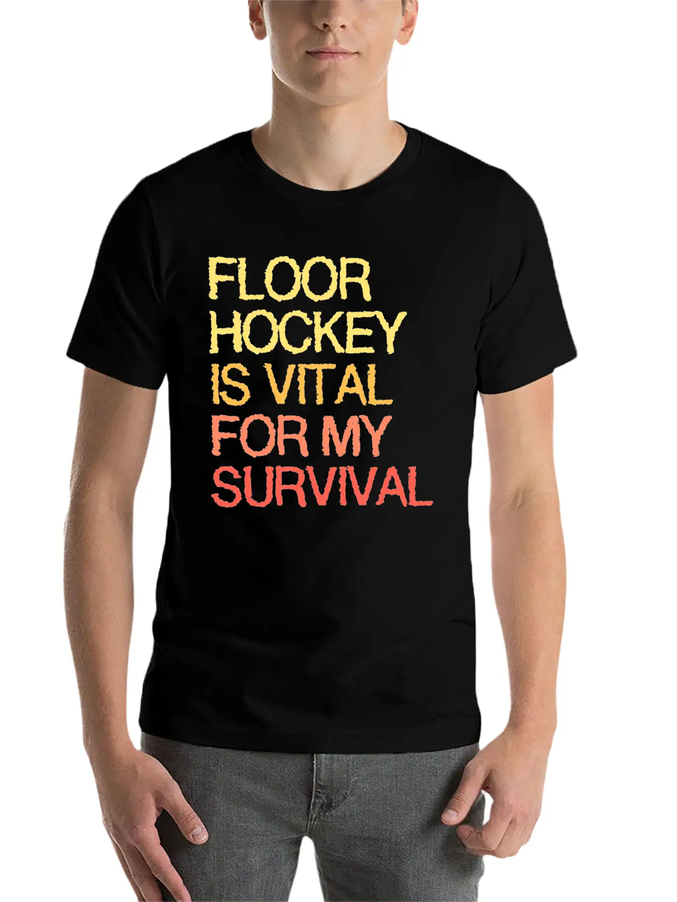 Floor Hockey Is Vital For My Survival Timeless Short Sleeve Tee – Comfy And Minimalist Design