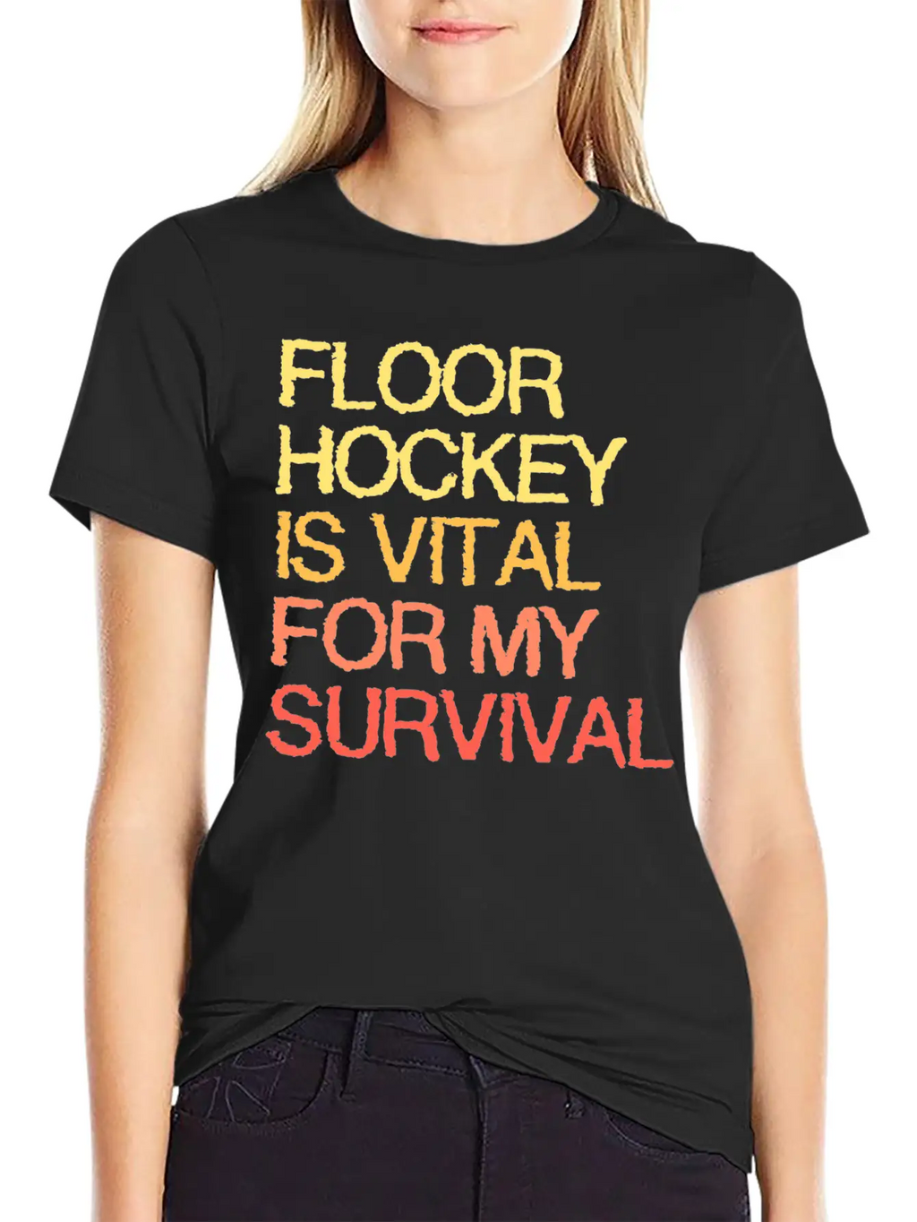 Floor Hockey Is Vital For My Survival Timeless Short Sleeve Tee – Comfy And Minimalist Design