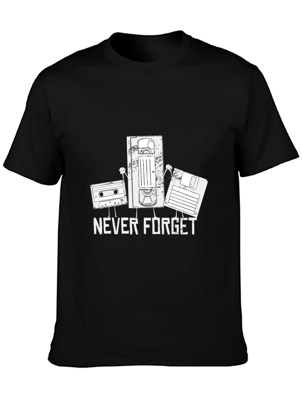 Floppy Disc Never Forget Video Cassette Friends Breathable Graphic T-Shirt – Perfect For Casual Days