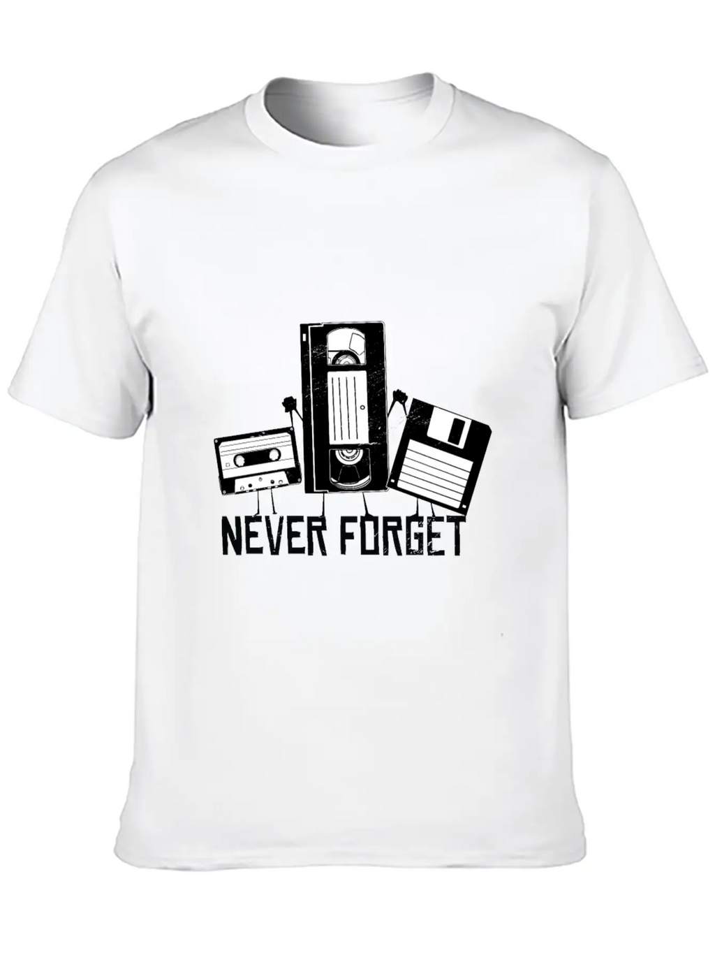 Floppy Disc Never Forget Video Cassette Friends Breathable Graphic T-Shirt – Perfect For Casual Days