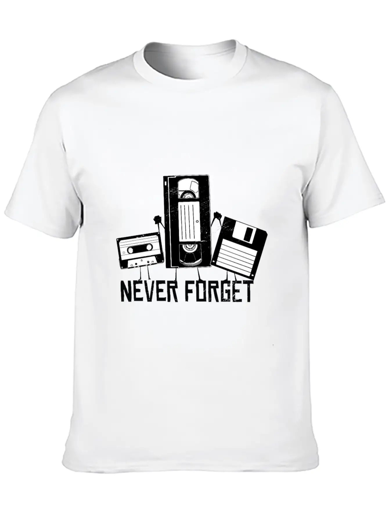 Floppy Disc Never Forget Video Cassette Friends Breathable Graphic T-Shirt – Perfect For Casual Days