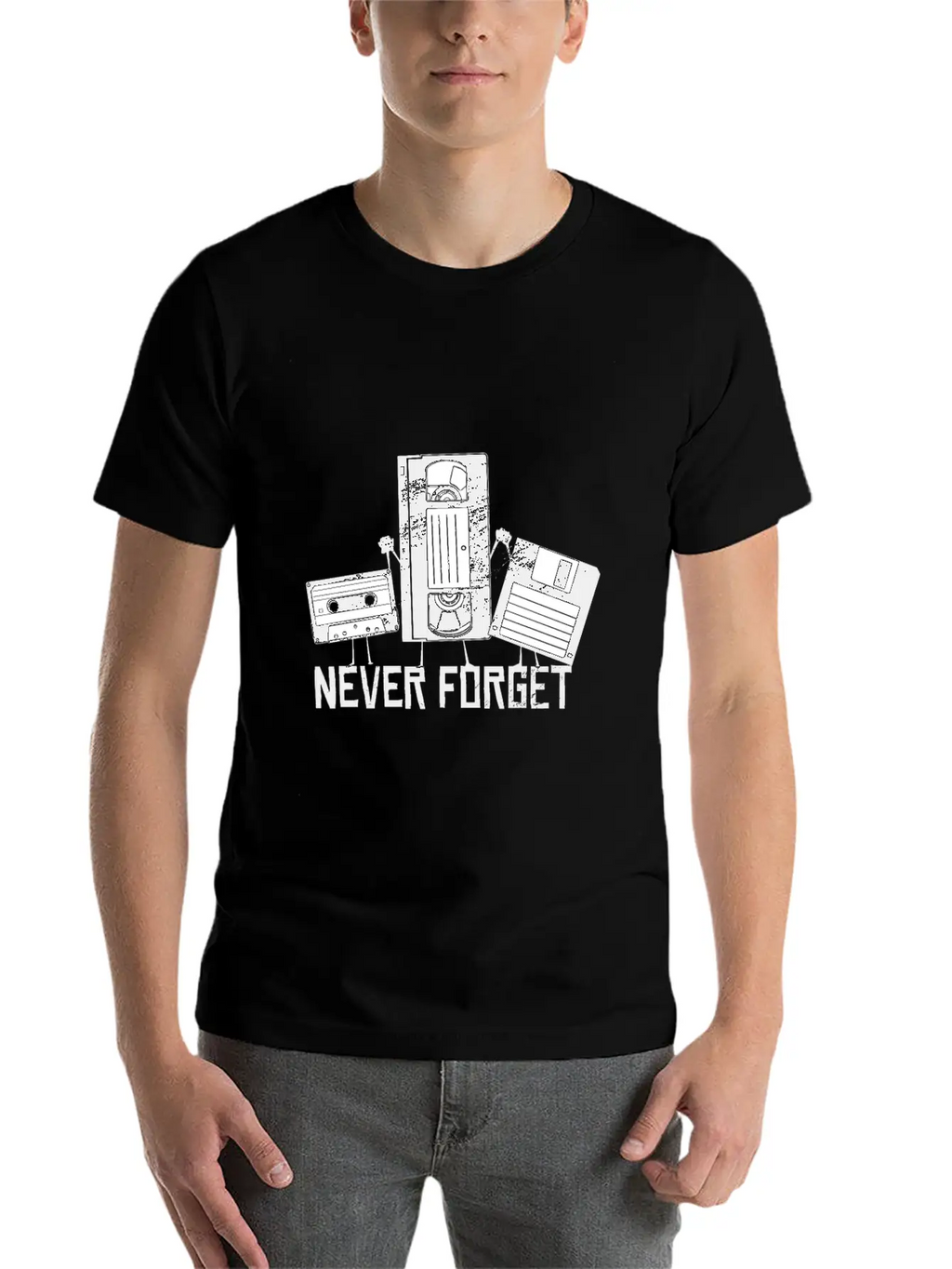 Floppy Disc Never Forget Video Cassette Friends Breathable Graphic T-Shirt – Perfect For Casual Days