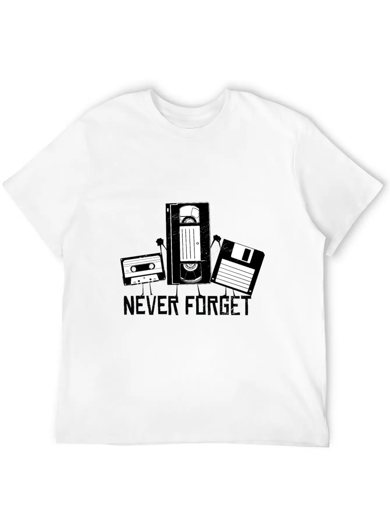 Floppy Disc Never Forget Video Cassette Friends Breathable Graphic T-Shirt – Perfect For Casual Days