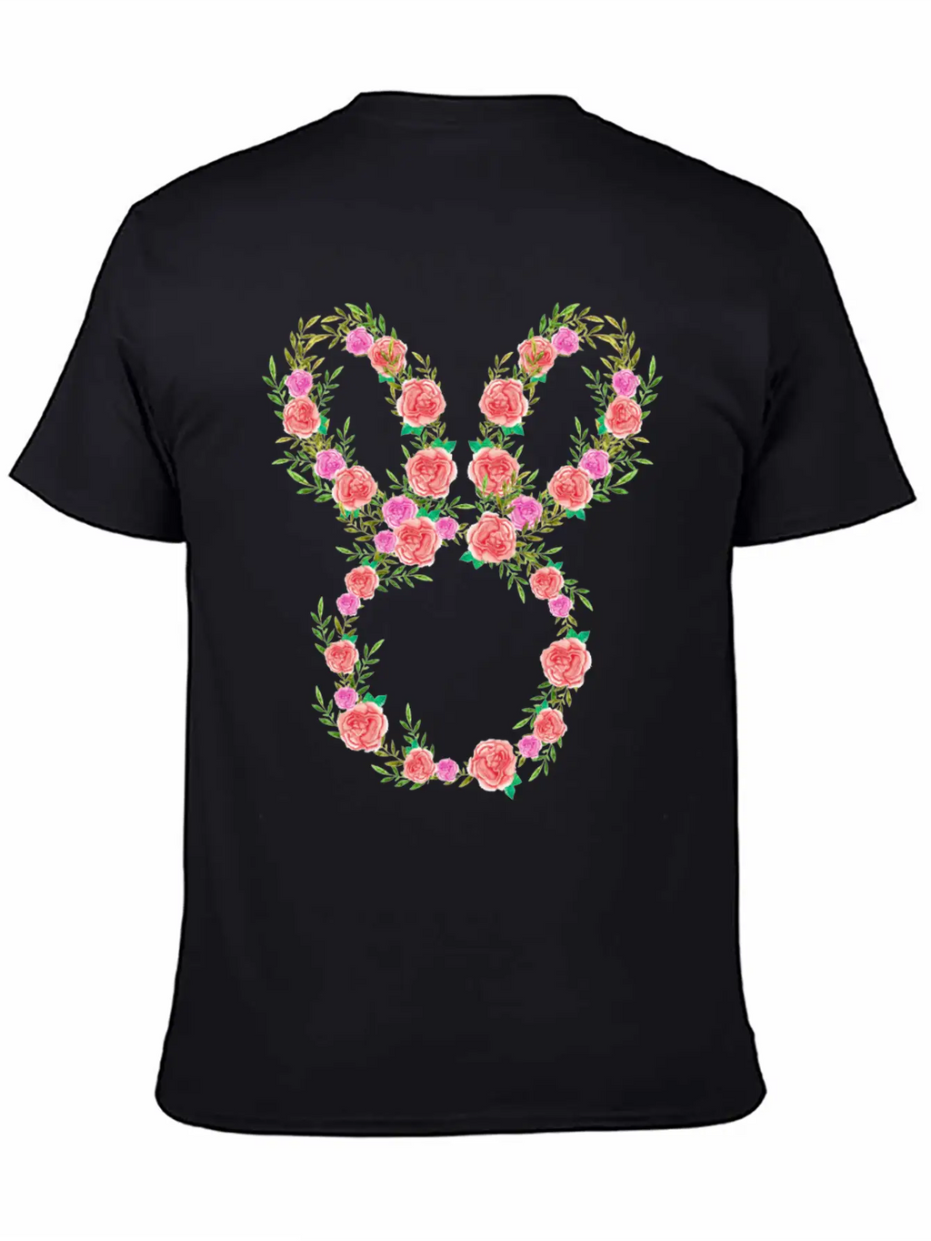 Floral Bunny Essential Cotton Tee For Daily Outfits – Unisex Style