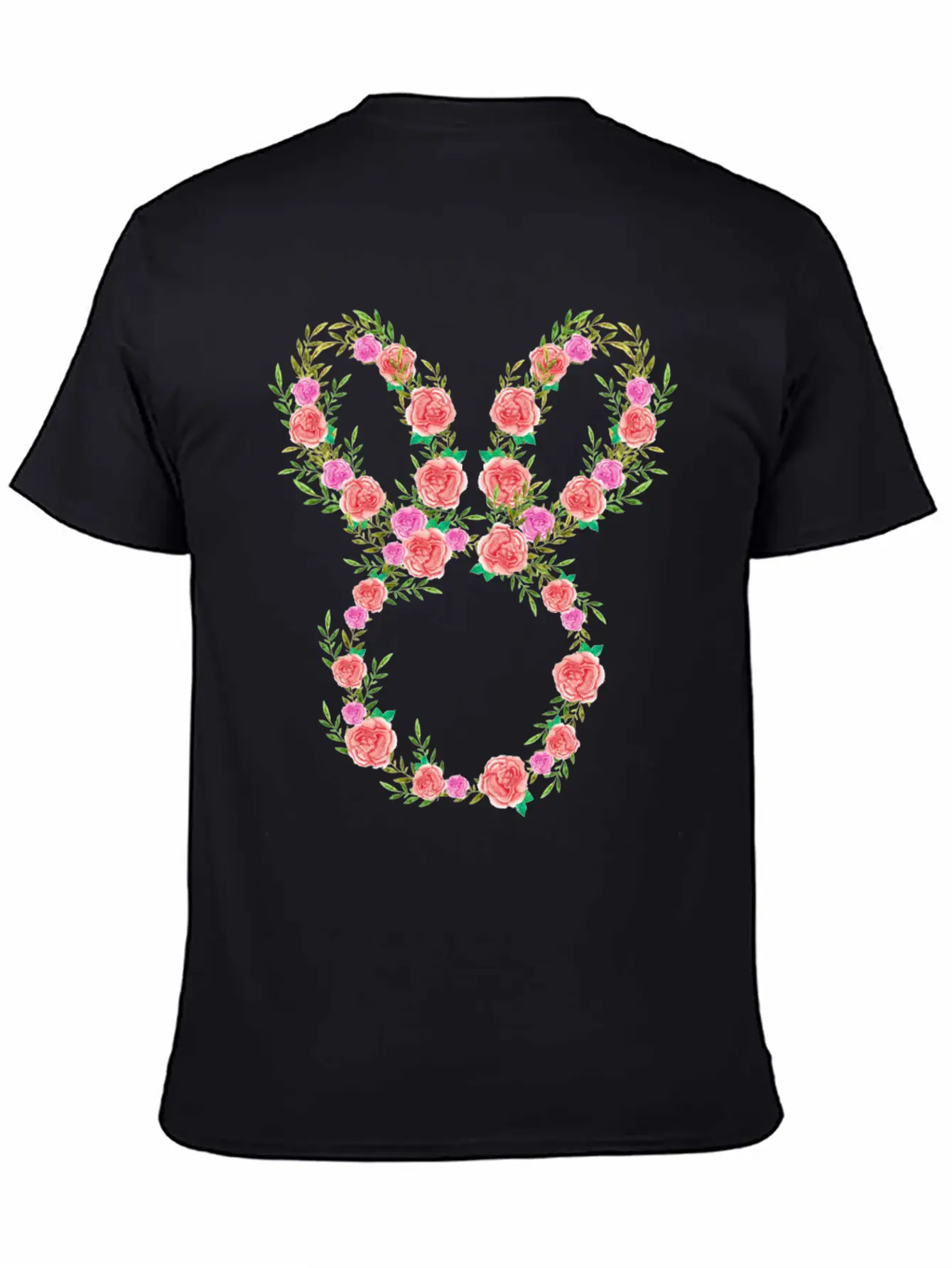 Floral Bunny Essential Cotton Tee For Daily Outfits – Unisex Style