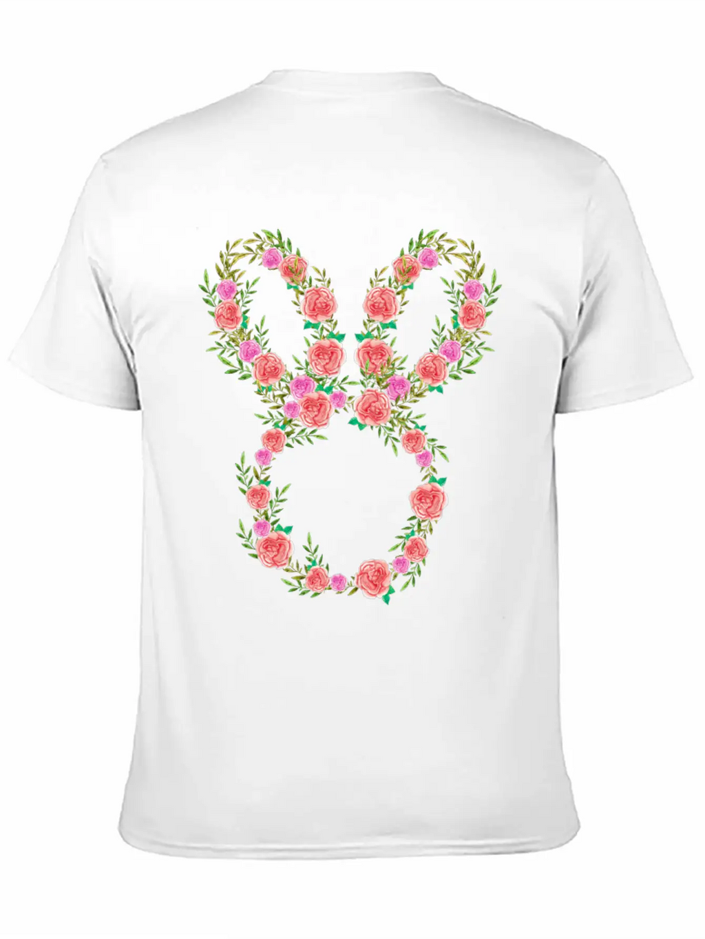 Floral Bunny Essential Cotton Tee For Daily Outfits – Unisex Style