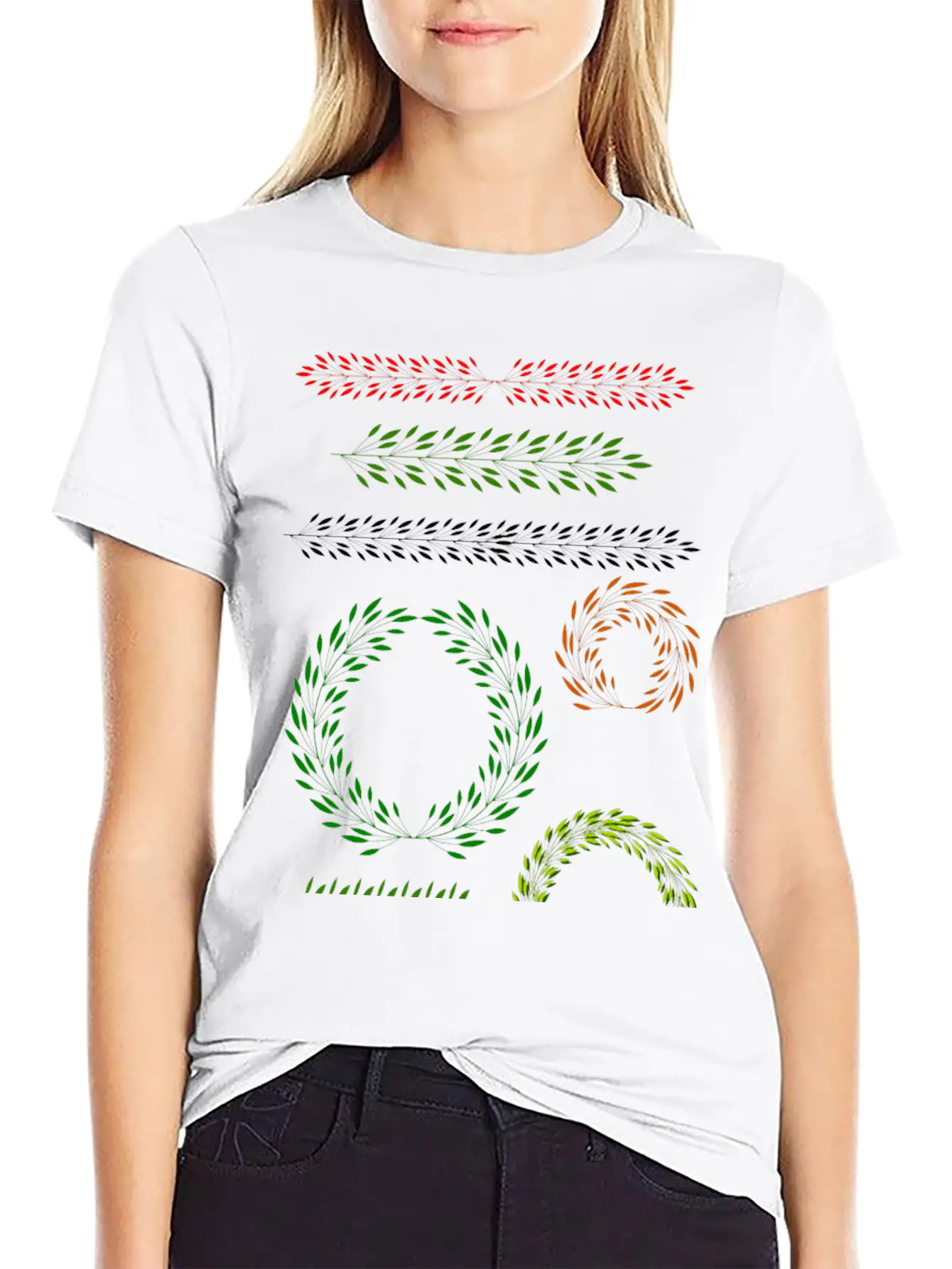 Floral Elements 1 Relaxed Everyday Tee – Lightweight And Durable Cotton
