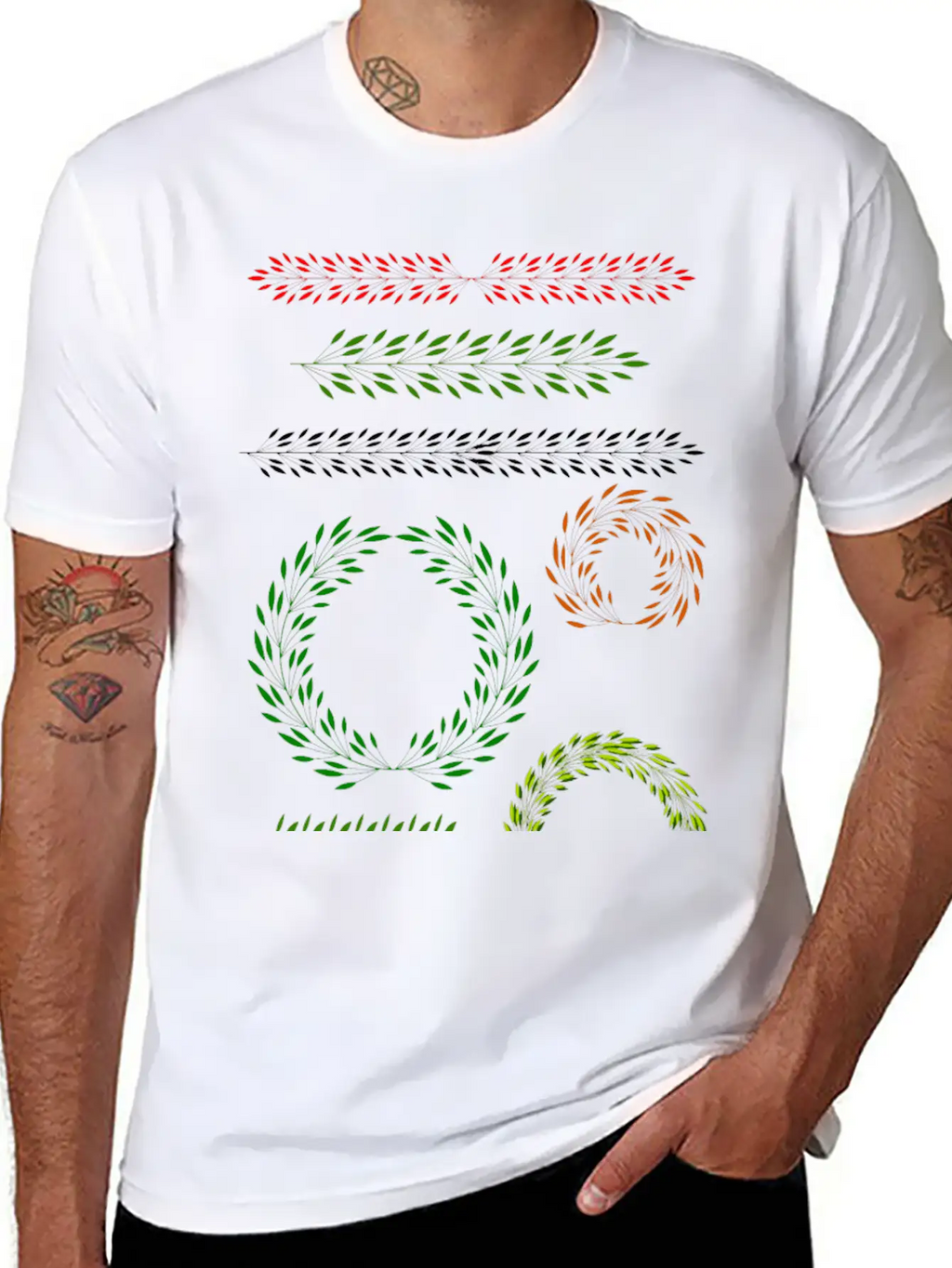 Floral Elements 1 Relaxed Everyday Tee – Lightweight And Durable Cotton