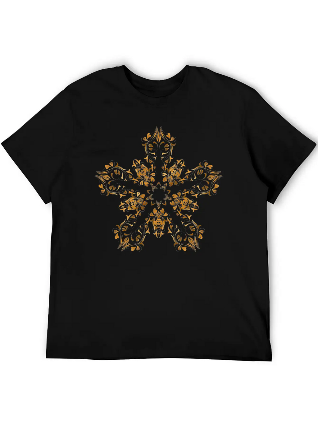 Floral Flourish Design 14 Basic Graphic T-Shirt – Daily Comfort In Soft Cotton