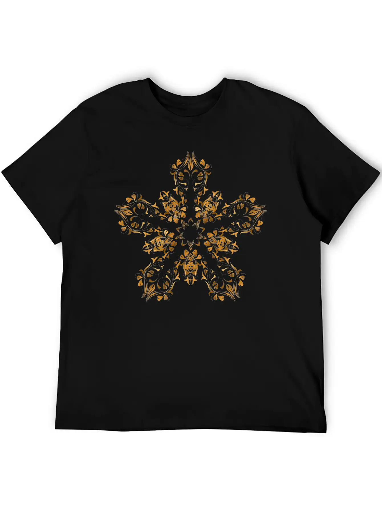 Floral Flourish Design 14 Basic Graphic T-Shirt – Daily Comfort In Soft Cotton