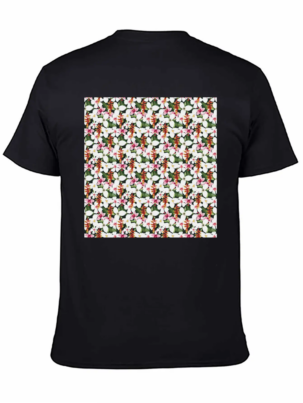 Floral Orchid Tropical Pattern Classic Cotton Tee – Unisex Comfort For Any Season