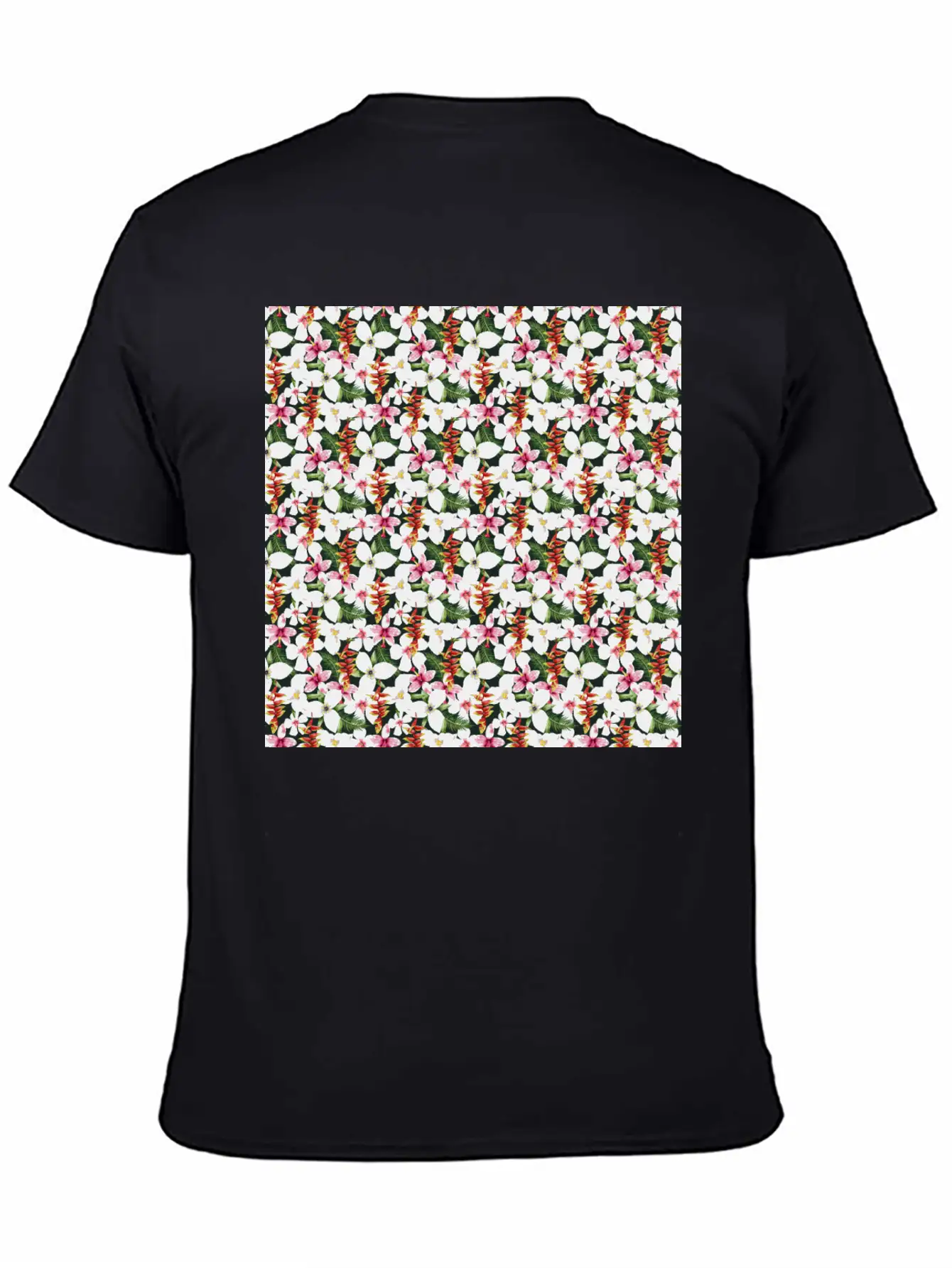 Floral Orchid Tropical Pattern Classic Cotton Tee – Unisex Comfort For Any Season