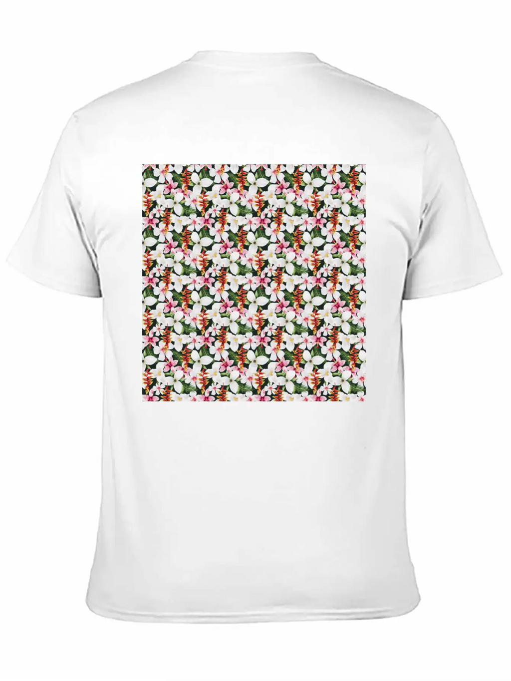 Floral Orchid Tropical Pattern Classic Cotton Tee – Unisex Comfort For Any Season