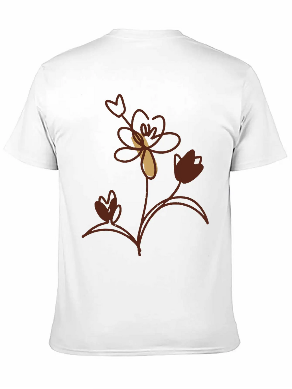 Floral Plant Unisex Casual T-Shirt – Clean Design For Daily Comfort