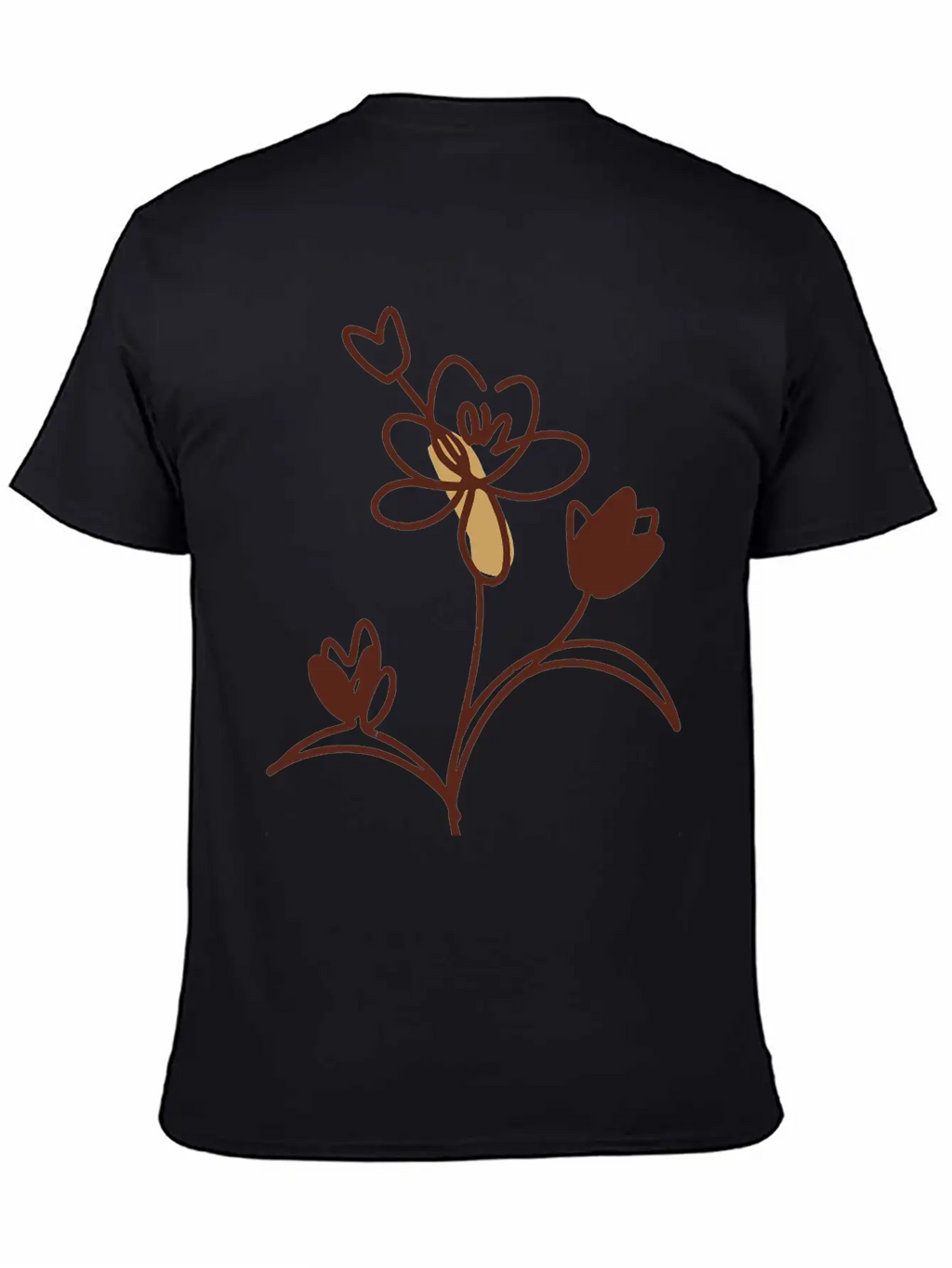 Floral Plant Unisex Casual T-Shirt – Clean Design For Daily Comfort