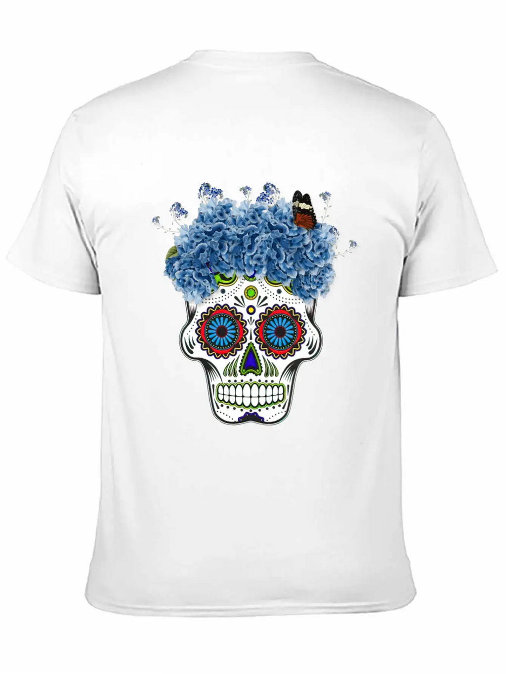 Floral Sugar Skull Day Stylish Everyday T-Shirt – Unisex Basic Cotton Tee