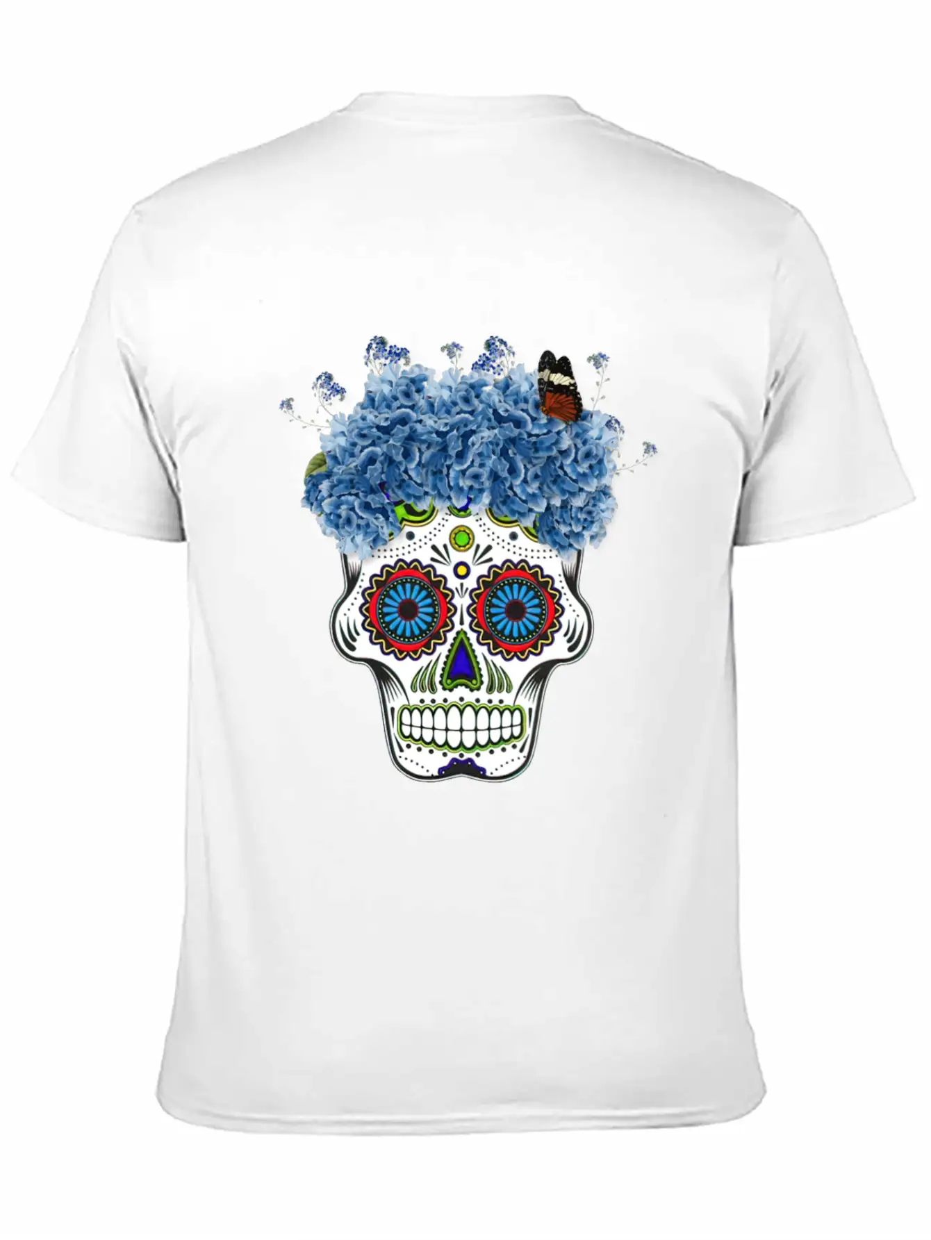 Floral Sugar Skull Day Stylish Everyday T-Shirt – Unisex Basic Cotton Tee