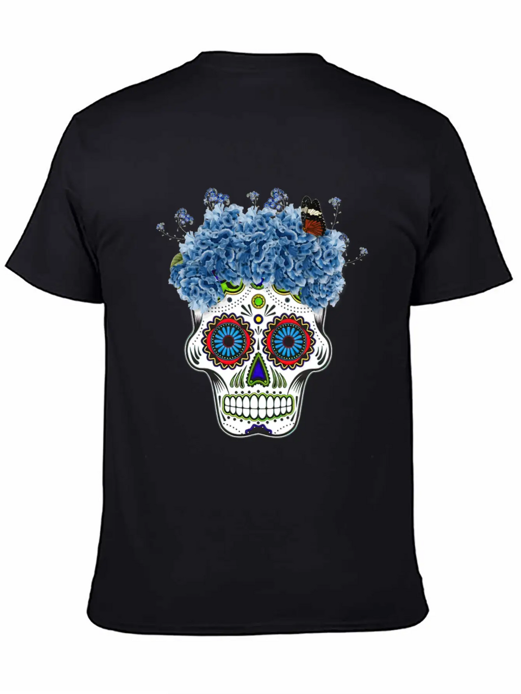 Floral Sugar Skull Day Stylish Everyday T-Shirt – Unisex Basic Cotton Tee