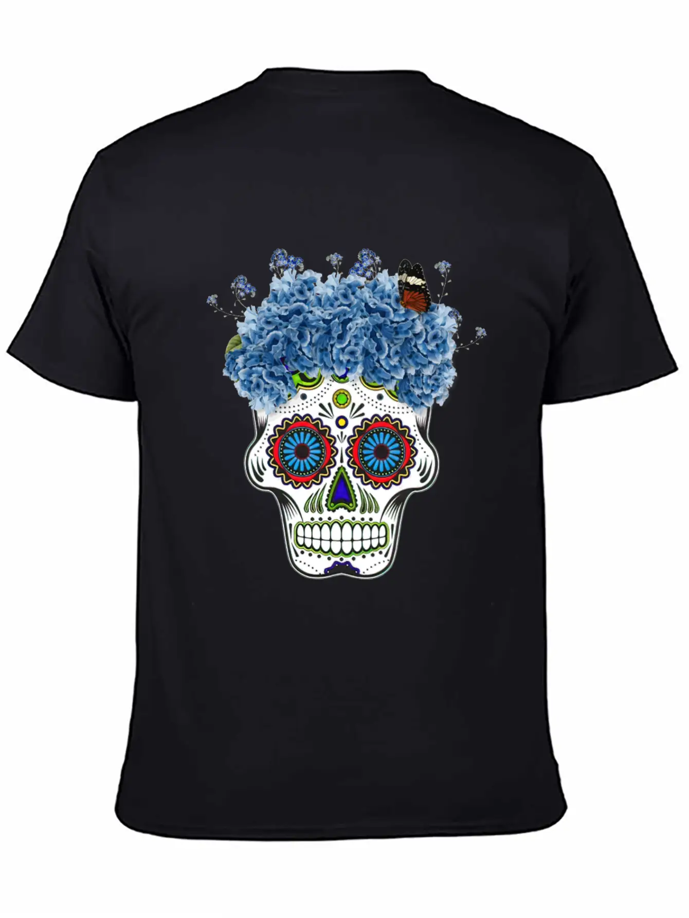 Floral Sugar Skull Day Stylish Everyday T-Shirt – Unisex Basic Cotton Tee