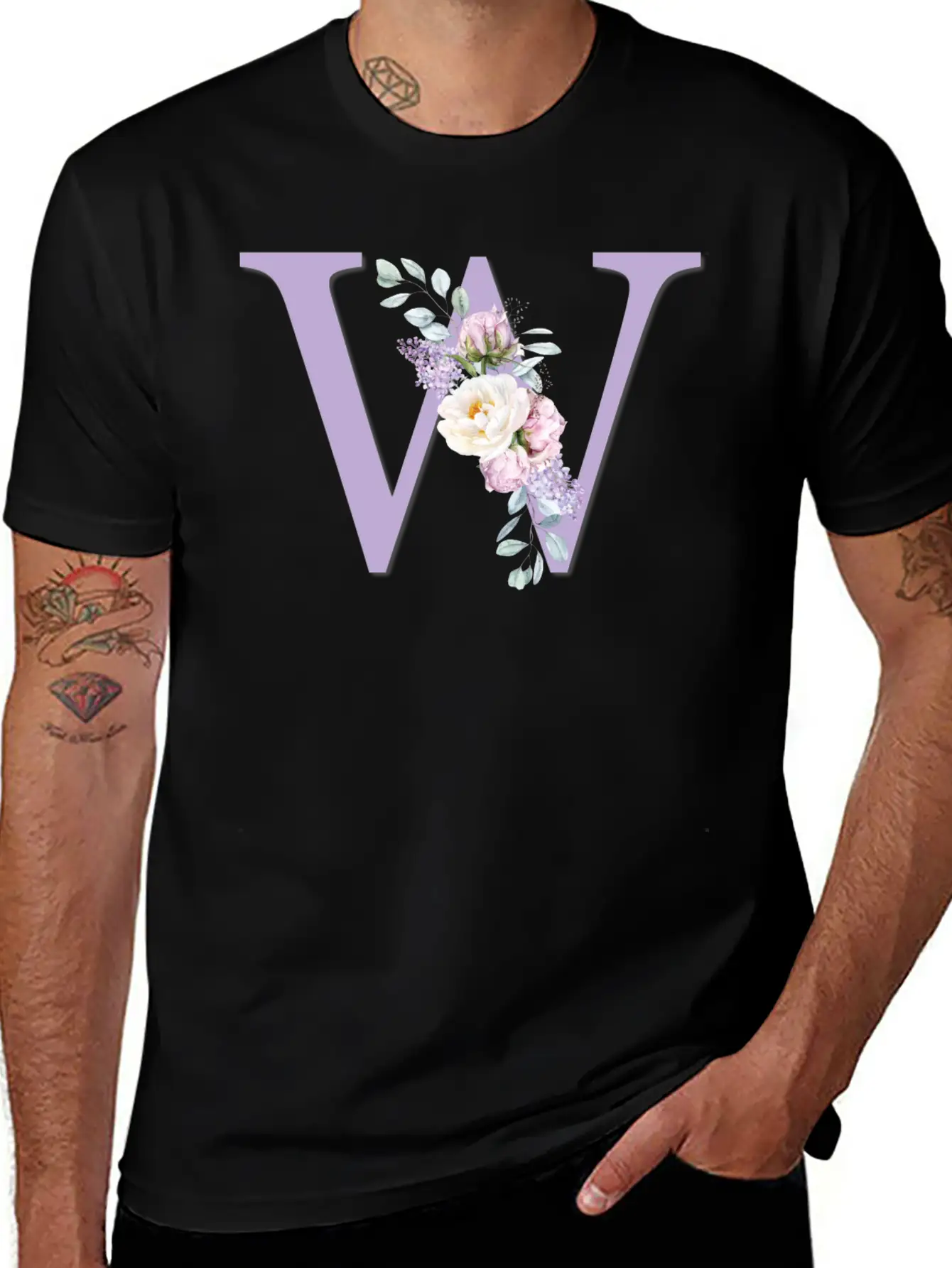 Floral W Classic Cotton Tee – Unisex Comfort For Any Season