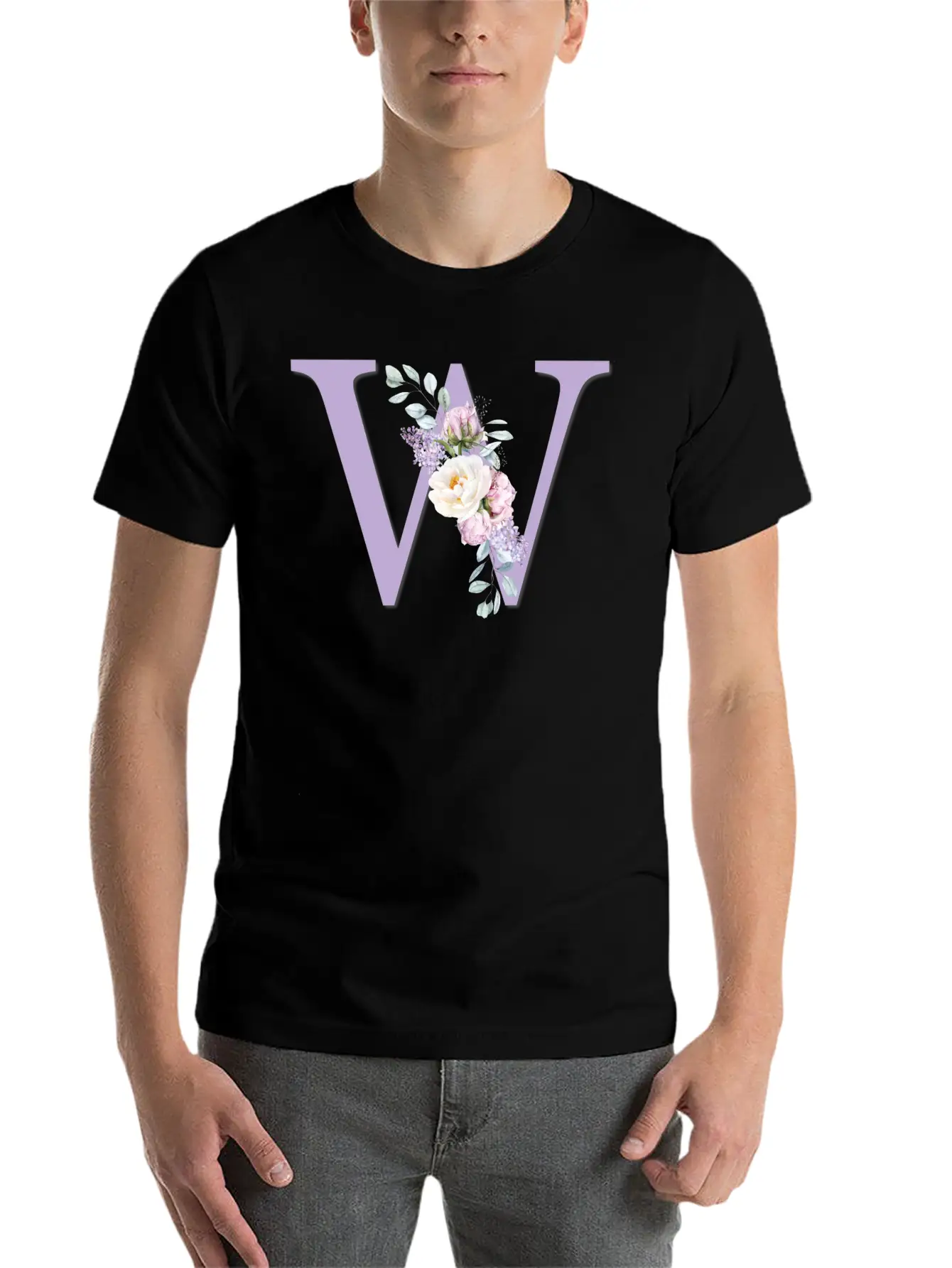 Floral W Classic Cotton Tee – Unisex Comfort For Any Season