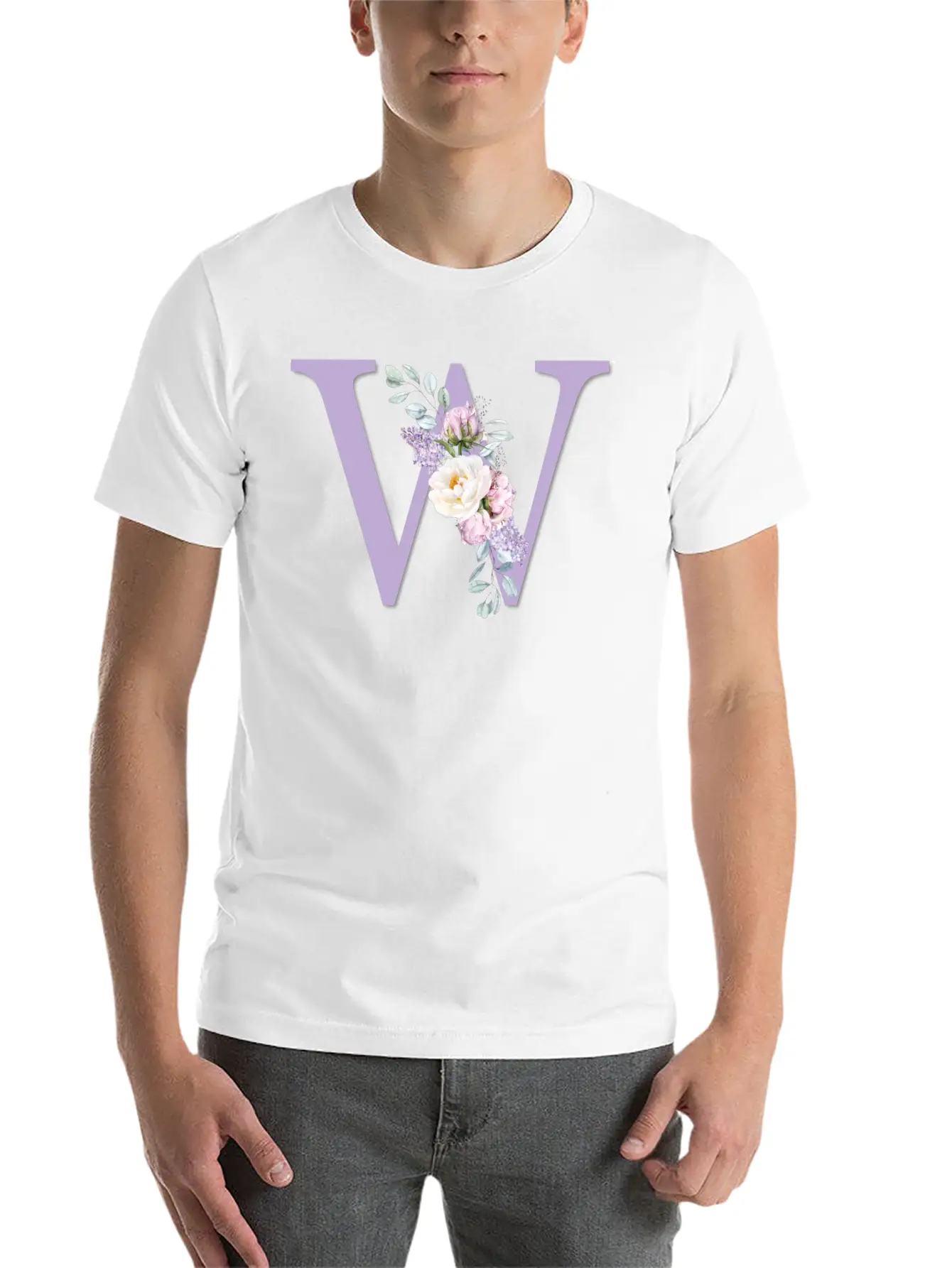 Floral W Classic Cotton Tee – Unisex Comfort For Any Season