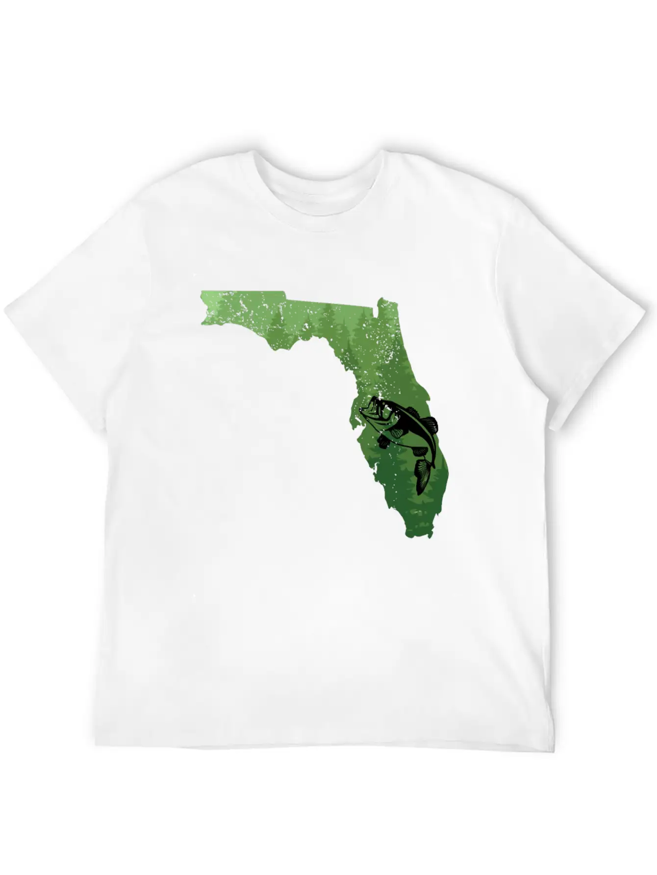 Florida Map Bass Fishing Shirt Florida Map Bass Fi Breathable Soft Cotton T-Shirt – Timeless Casual Look