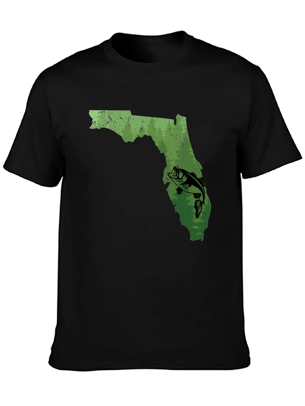 Florida Map Bass Fishing Shirt Florida Map Bass Fi Breathable Soft Cotton T-Shirt – Timeless Casual Look