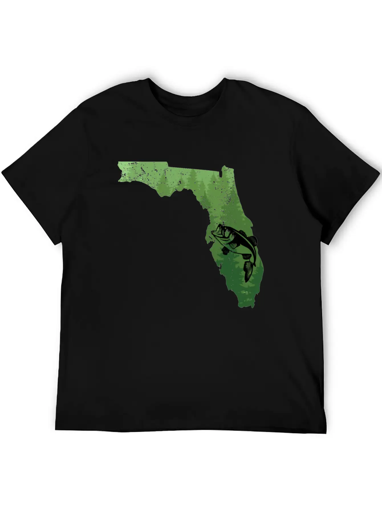 Florida Map Bass Fishing Shirt Florida Map Bass Fi Breathable Soft Cotton T-Shirt – Timeless Casual Look