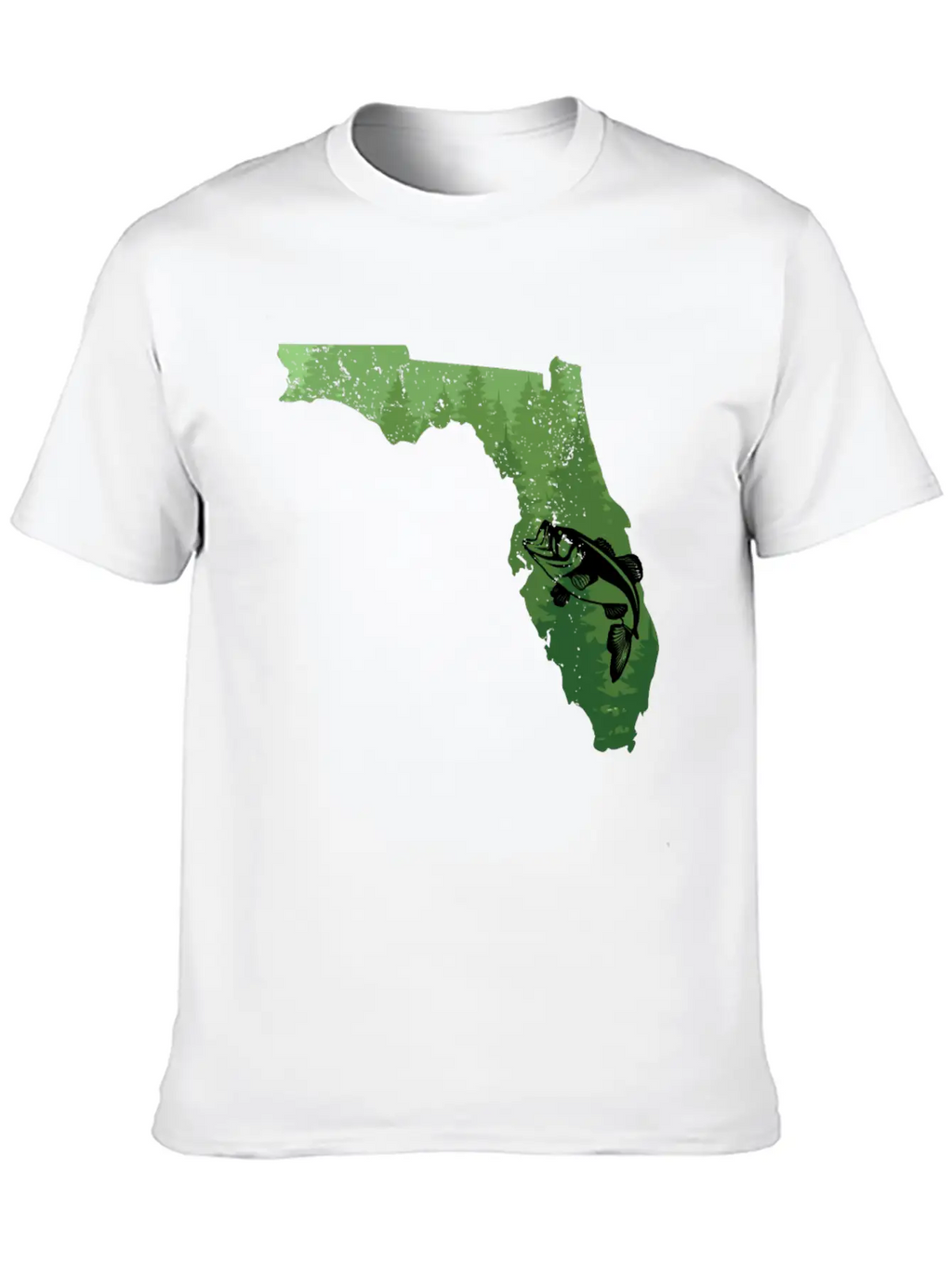 Florida Map Bass Fishing Shirt Florida Map Bass Fi Breathable Soft Cotton T-Shirt – Timeless Casual Look