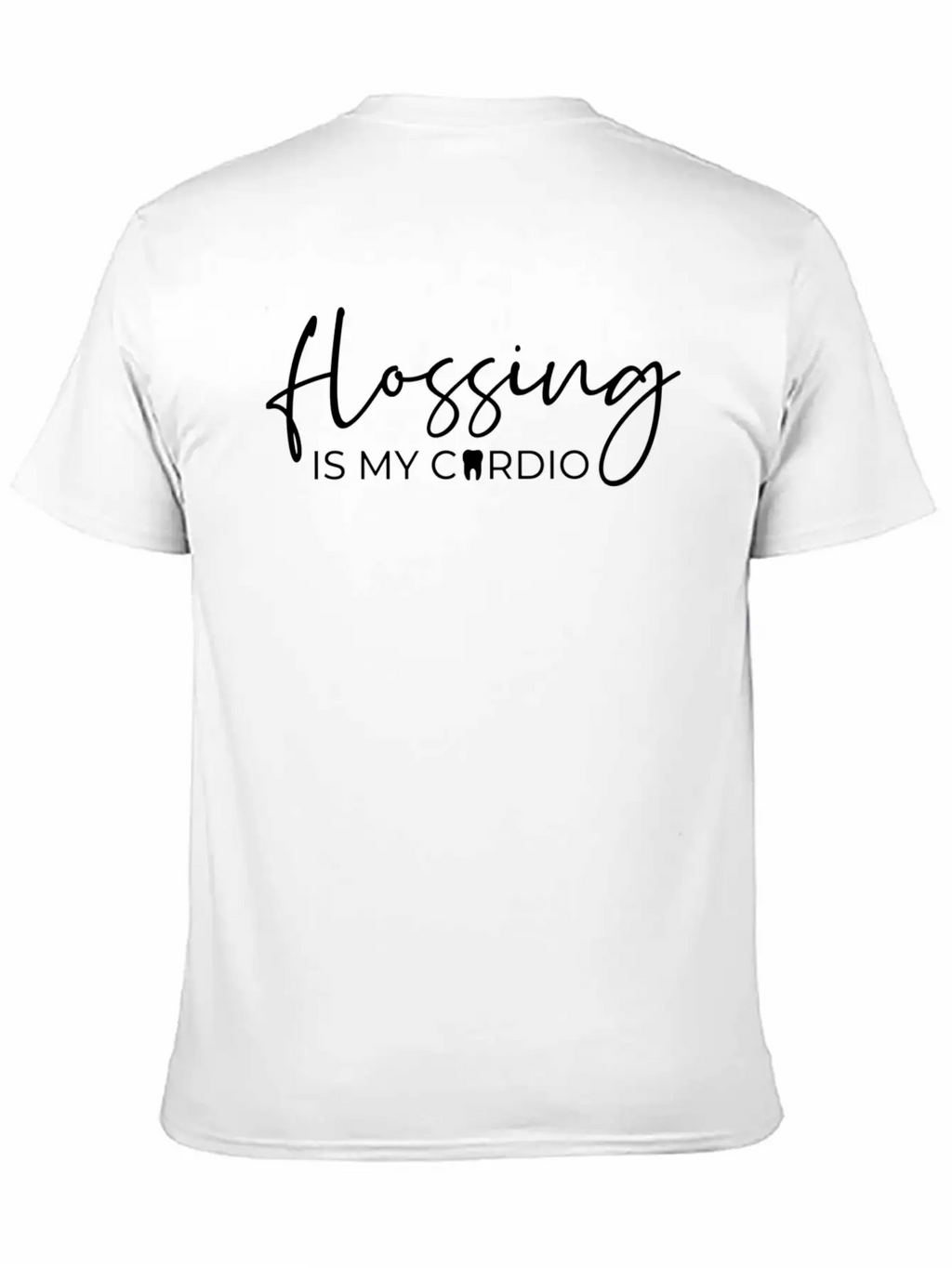 Flossing Is My Cardio Dental Hygienist Dentist Gym Timeless Short Sleeve Tee – Comfy And Minimalist Design