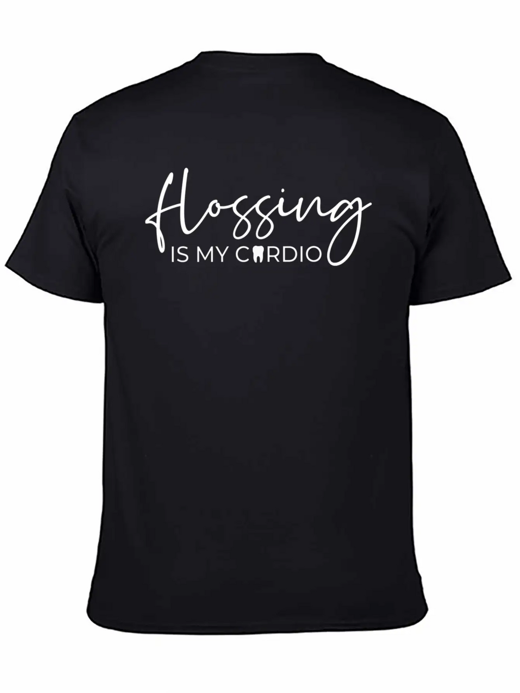 Flossing Is My Cardio Dental Hygienist Dentist Gym Timeless Short Sleeve Tee – Comfy And Minimalist Design