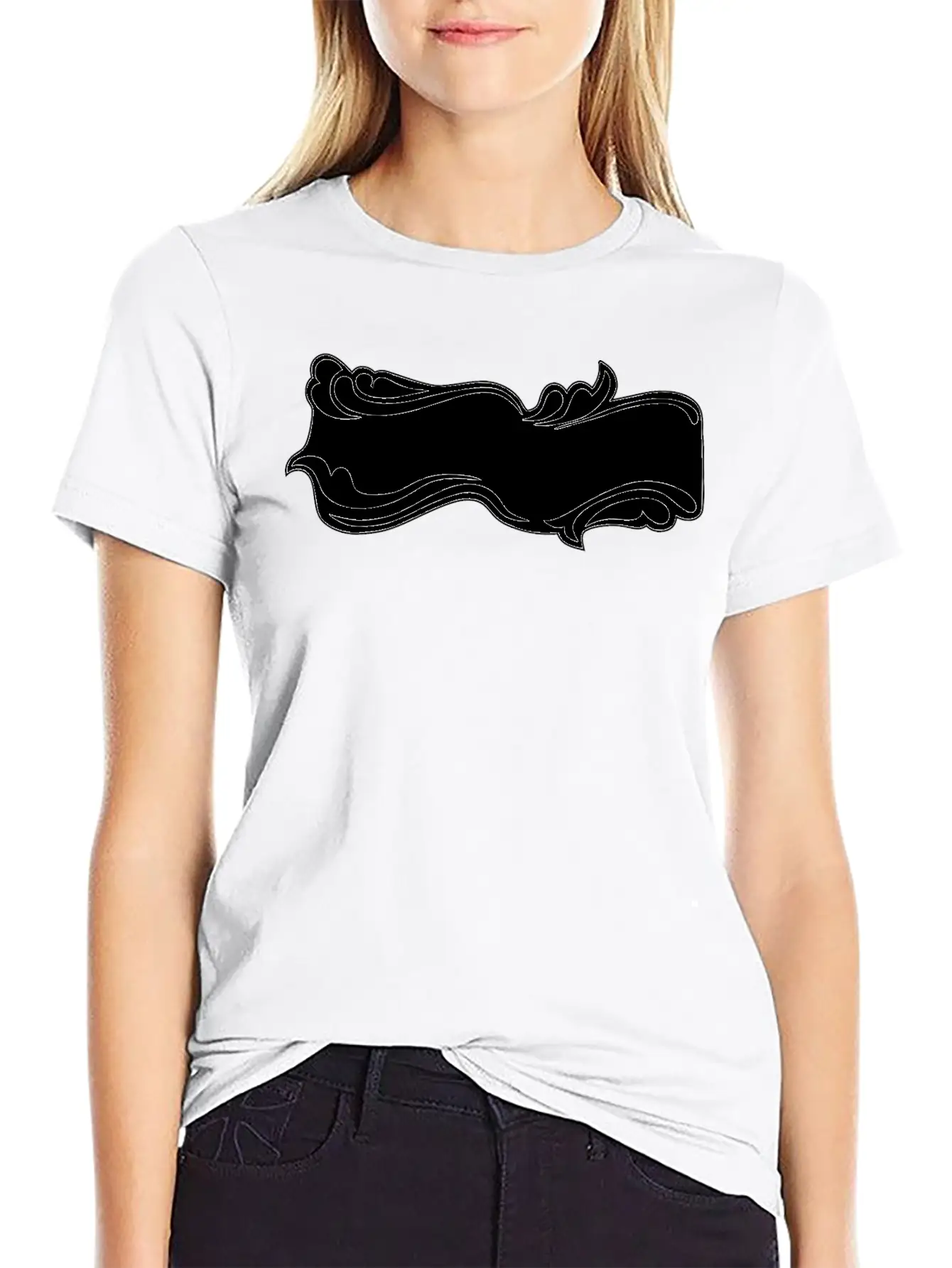 Flourish Sign Black And White Relaxed Everyday Tee – Lightweight And Durable Cotton