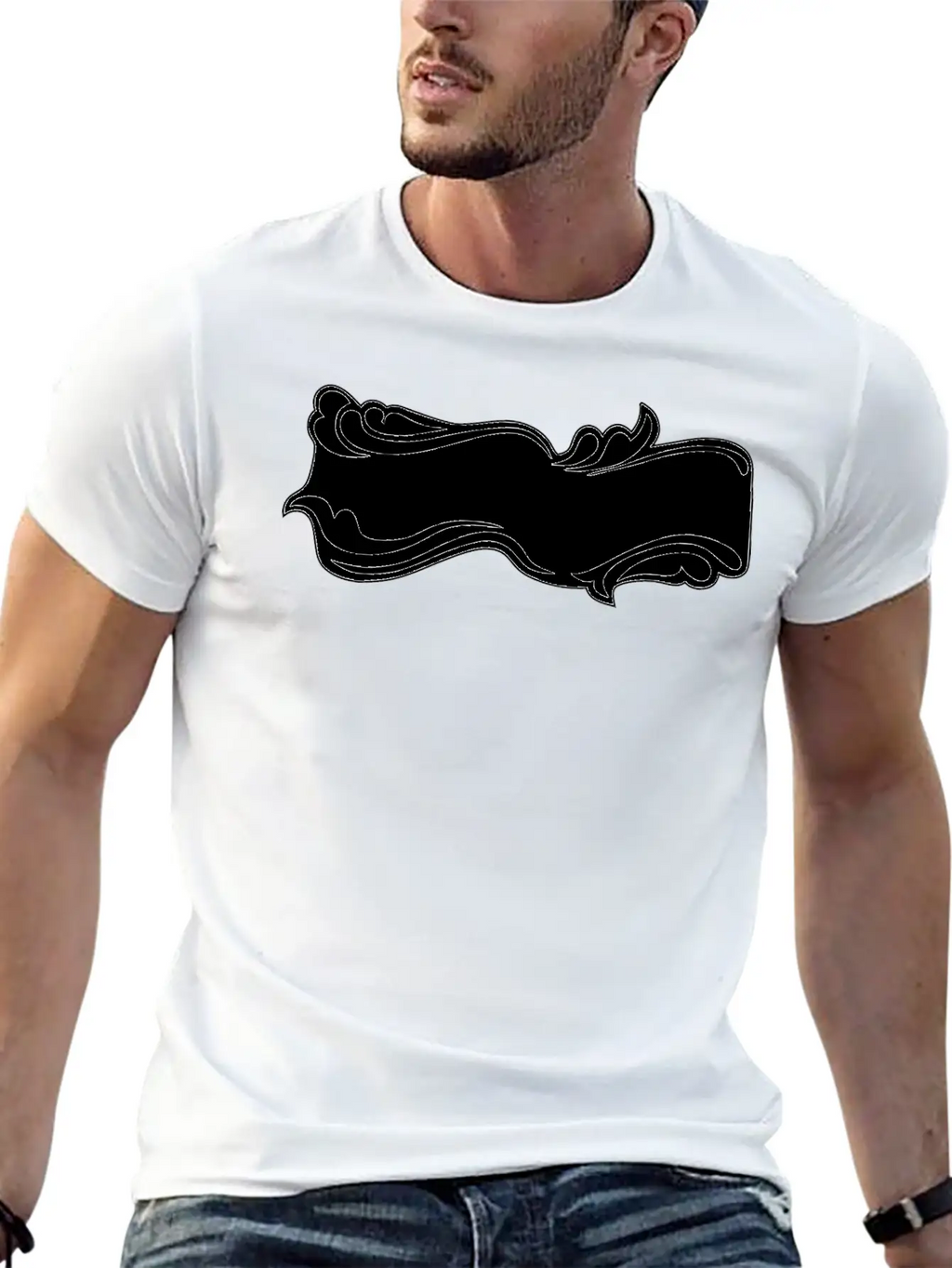 Flourish Sign Black And White Relaxed Everyday Tee – Lightweight And Durable Cotton